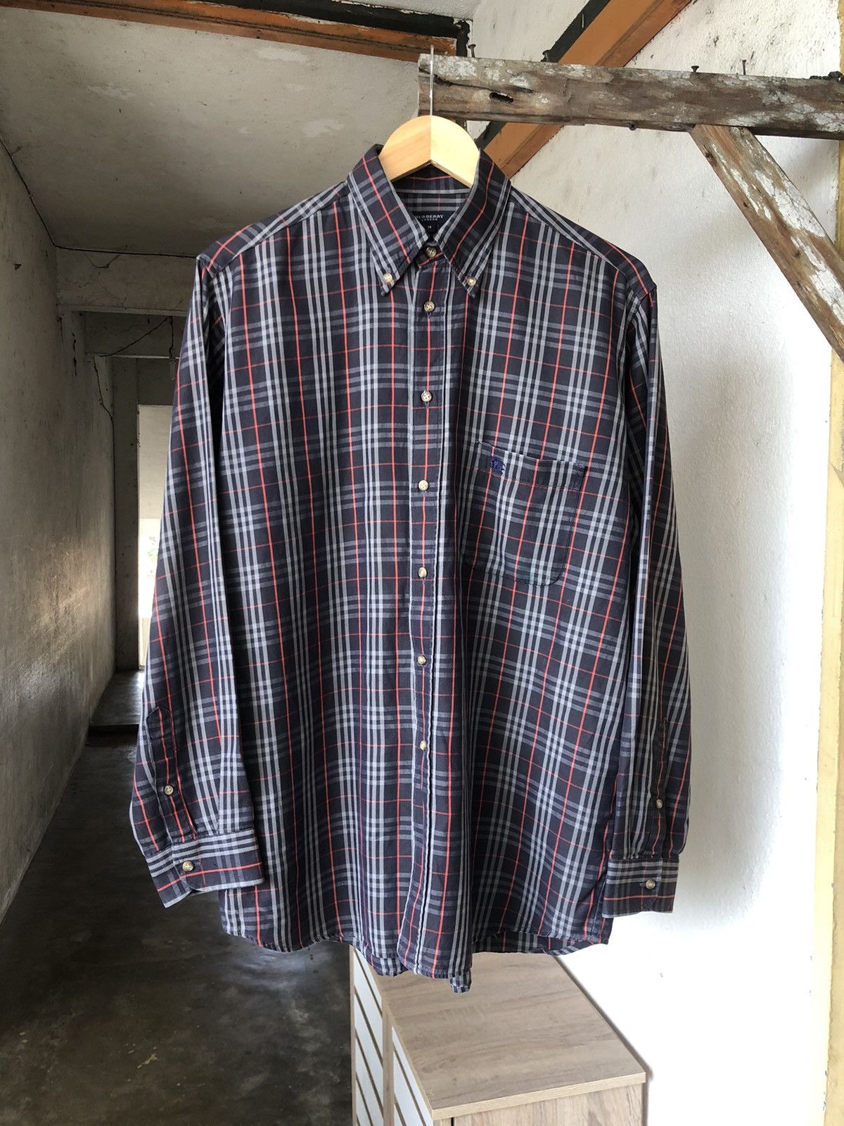 Burberry Vintage Burberry London Nova Check Button Up Shirt Size US XL / EU 56 / 4 - 3 Thumbnail