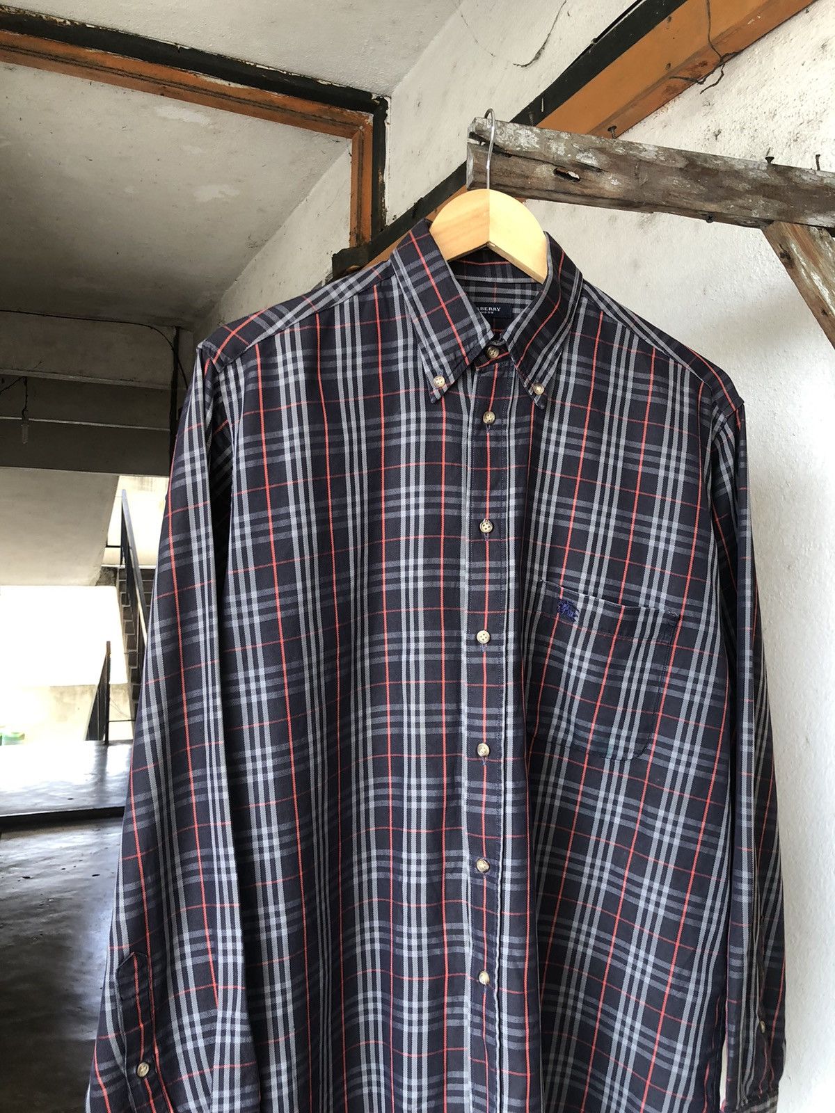 Burberry Vintage Burberry London Nova Check Button Up Shirt Size US XL / EU 56 / 4 - 5 Thumbnail