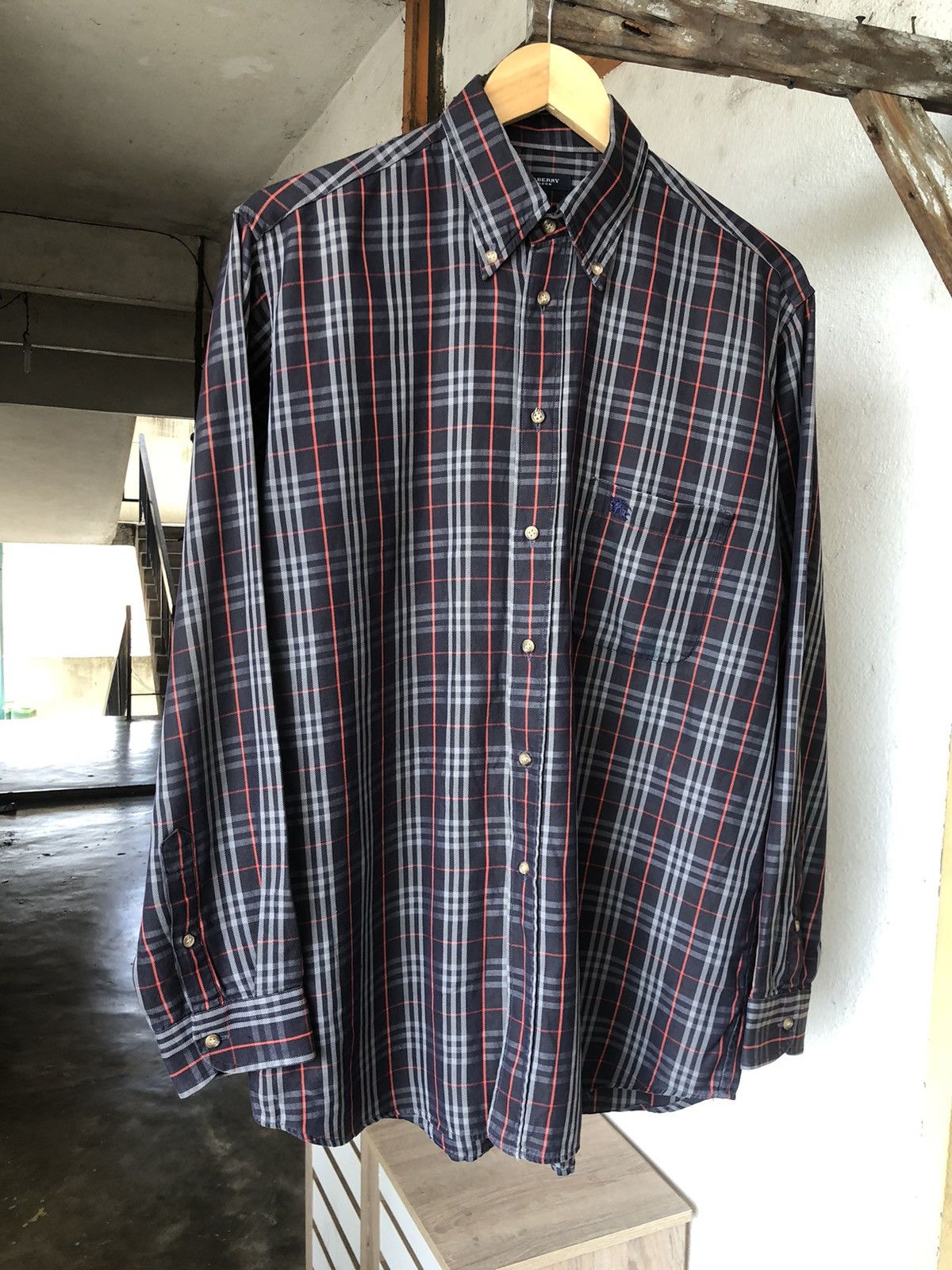 Burberry Vintage Burberry London Nova Check Button Up Shirt Size US XL / EU 56 / 4 - 6 Thumbnail