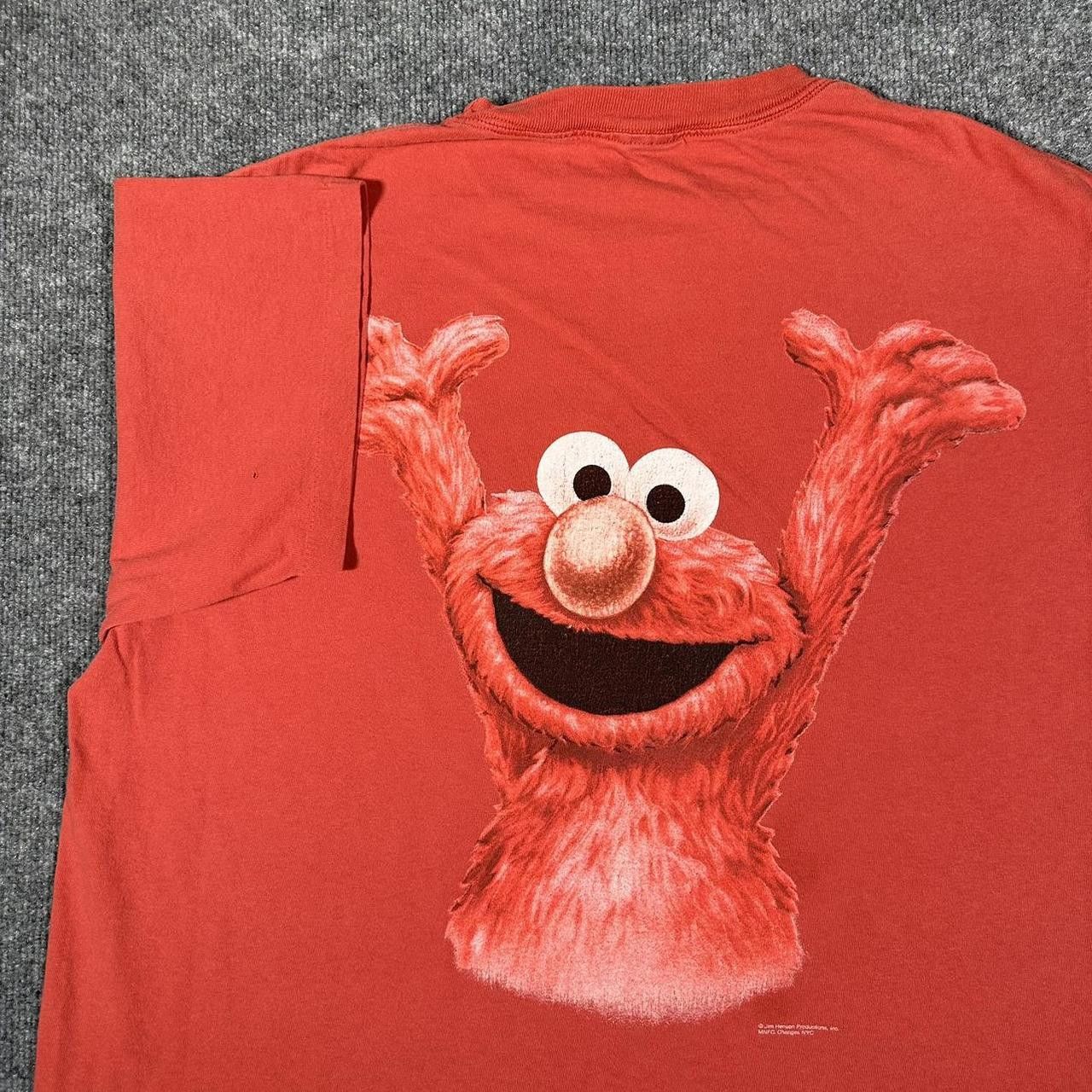 Vintage vintage red elmo cartoon sesame street big art t-shirt | Grailed