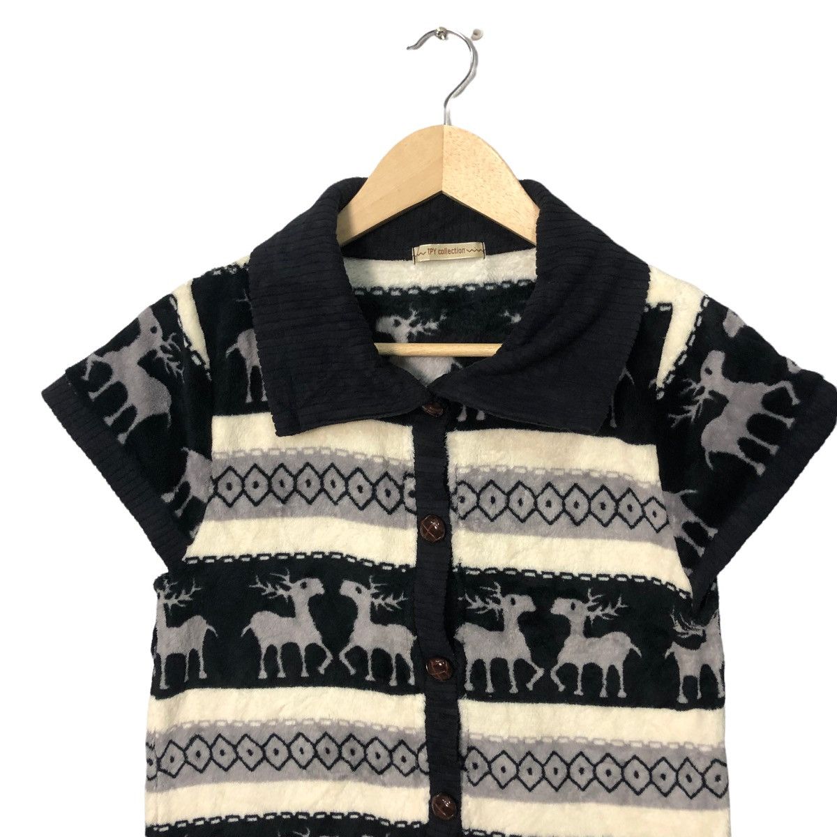 Habitat Vintage Tpy Collection Full Print Fleece Button Ups Shirt Size XS / US 0-2 / IT 36-38 - 2 Thumbnail
