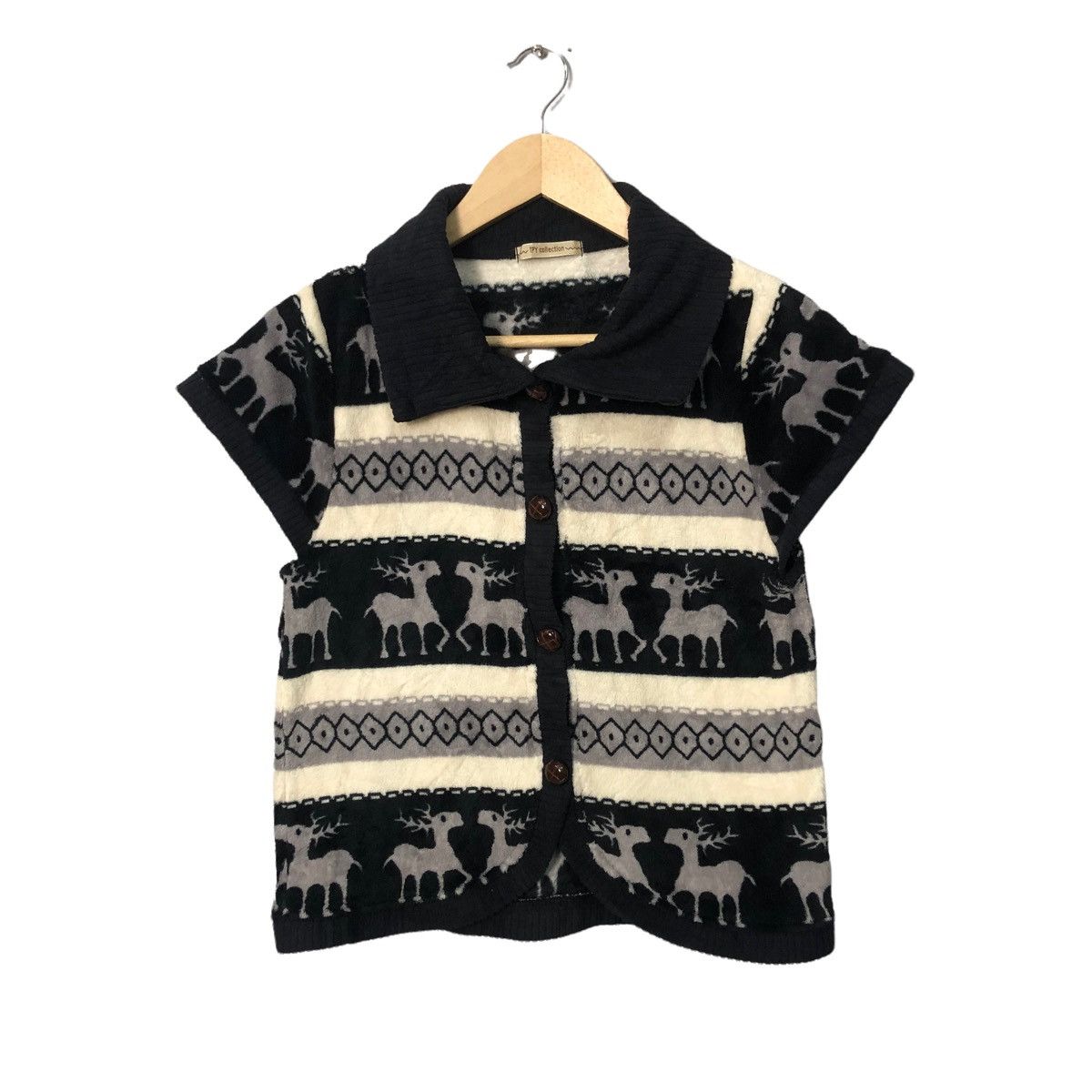 Habitat Vintage Tpy Collection Full Print Fleece Button Ups Shirt Size XS / US 0-2 / IT 36-38 - 1 Thumbnail