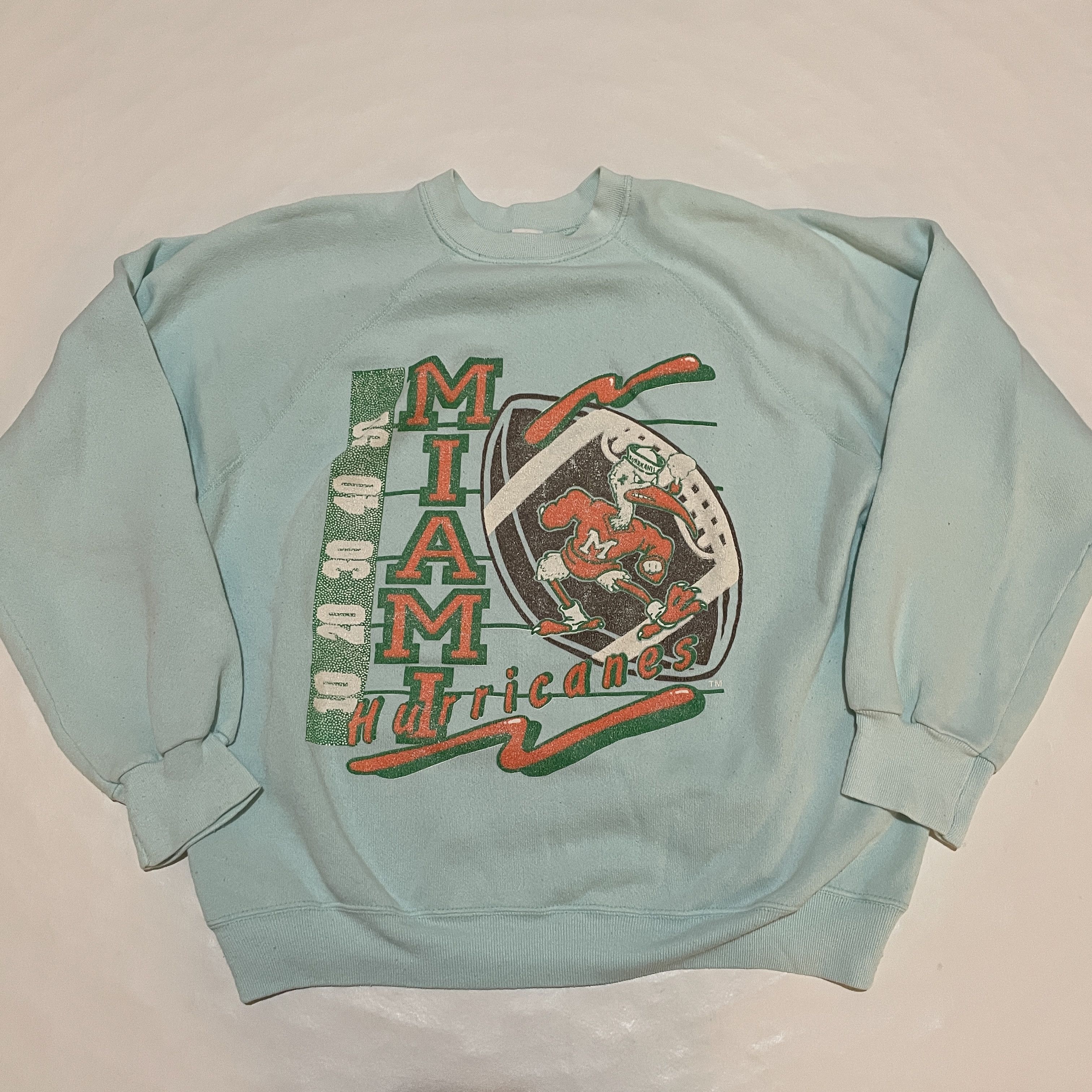 Vintage Vintage Miami Hurricanes Football Sweatshirt Men's Large Size US L / EU 52-54 / 3 - 1 Thumbnail