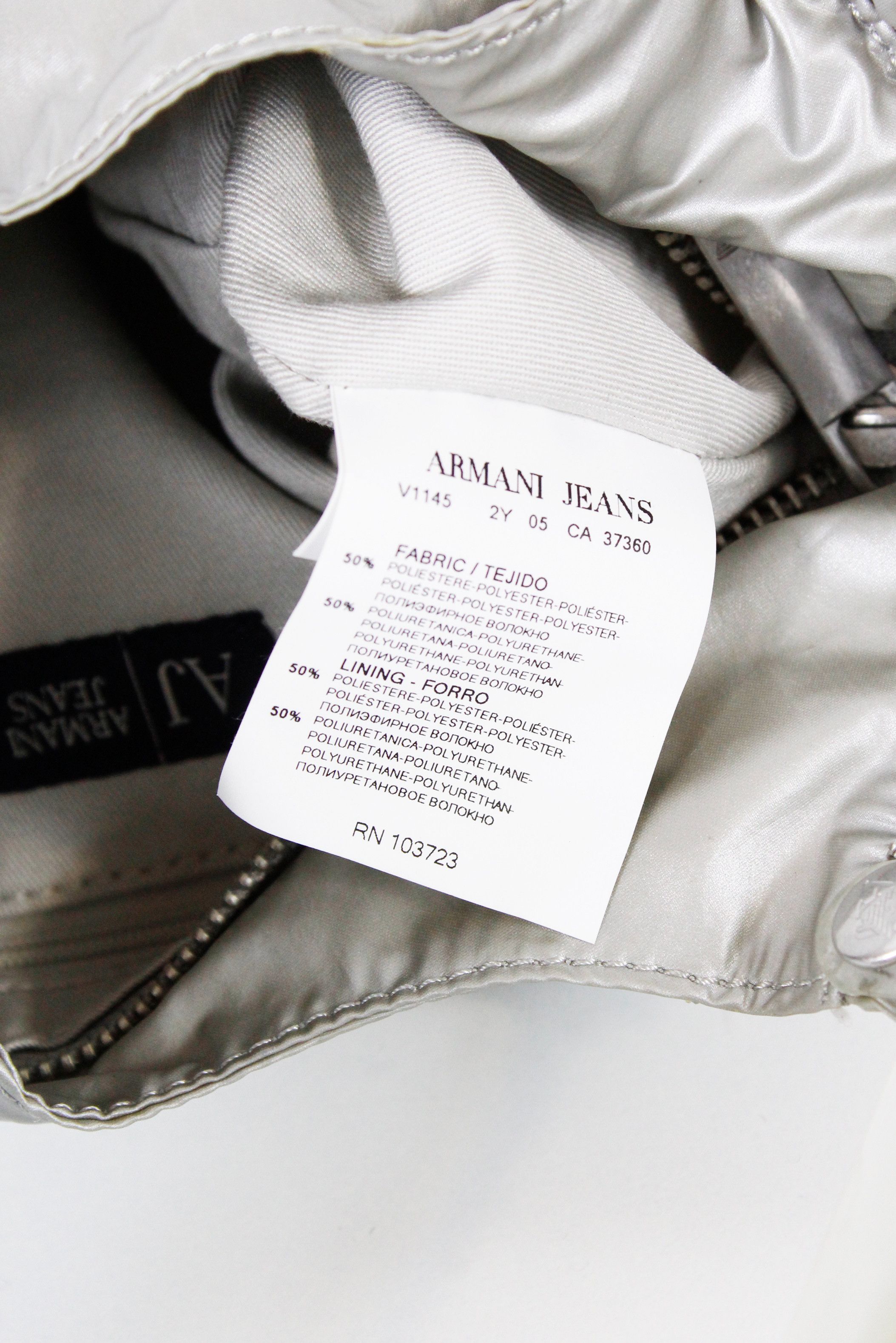 Armani × Giorgio Armani × Vintage Vintage Giorgio Armani Silver Logo PVC Handle Bag Y2K Size ONE SIZE - 12 Thumbnail
