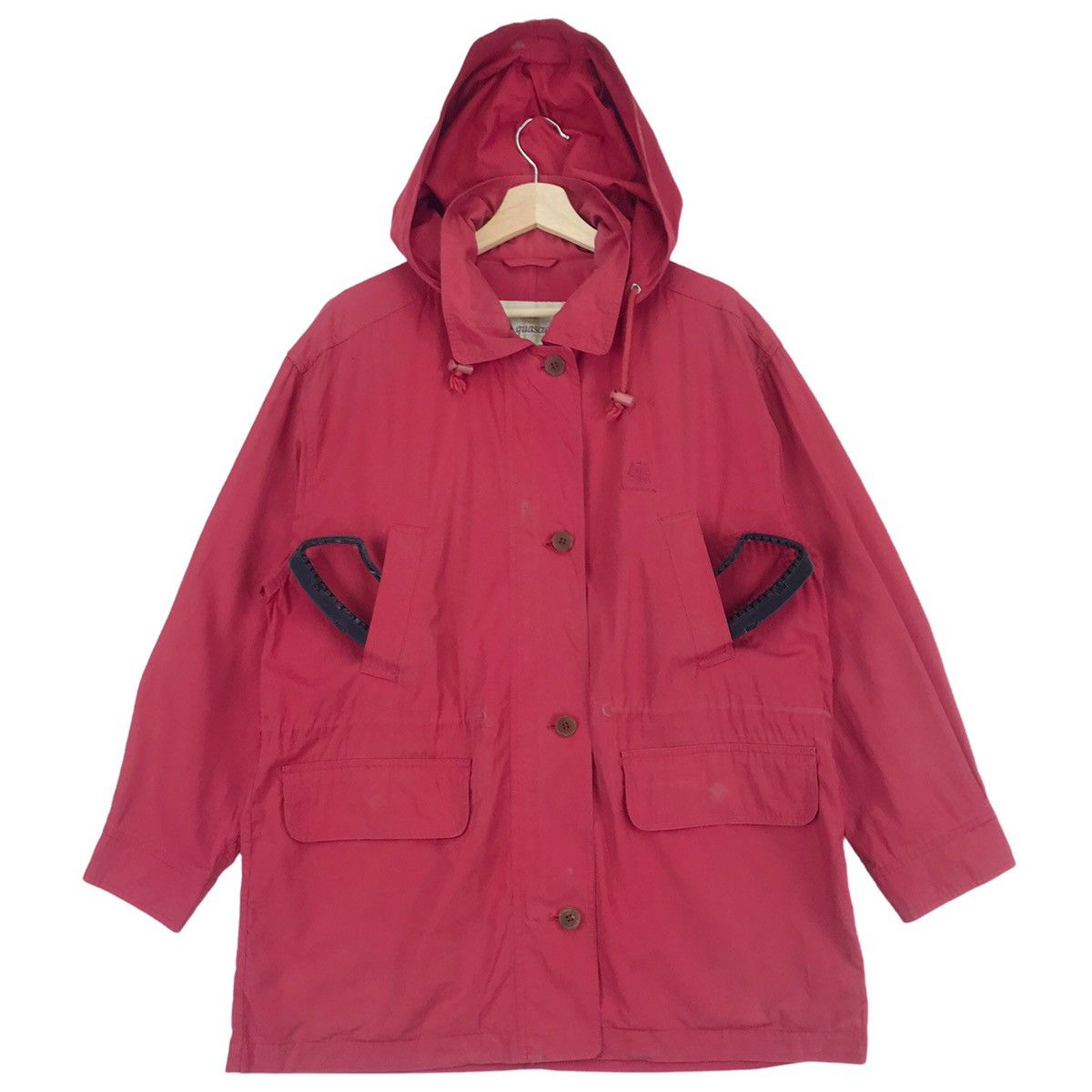 Aquascutum Aquascutum London Red Parka Hoodie Size US L / EU 52-54 / 3 - 5 Thumbnail