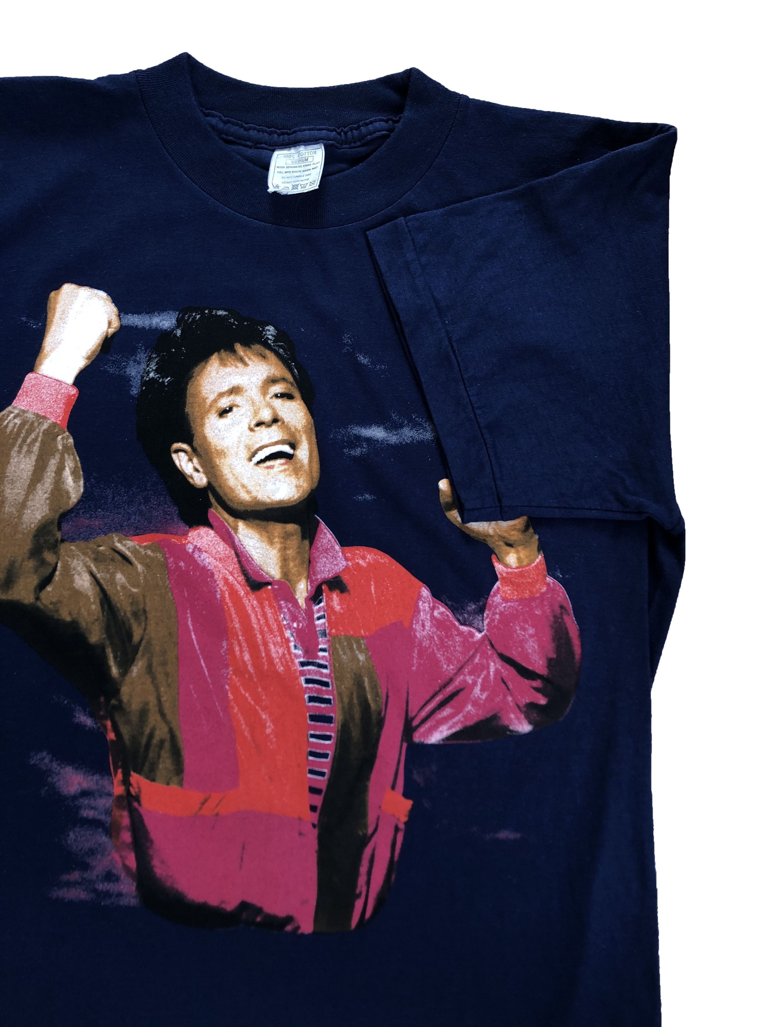 Band Tees × Vintage Vintage 1992 Cliff Richard Band Tee Shirt Hype Rare Drill Size US M / EU 48-50 / 2 - 2 Thumbnail