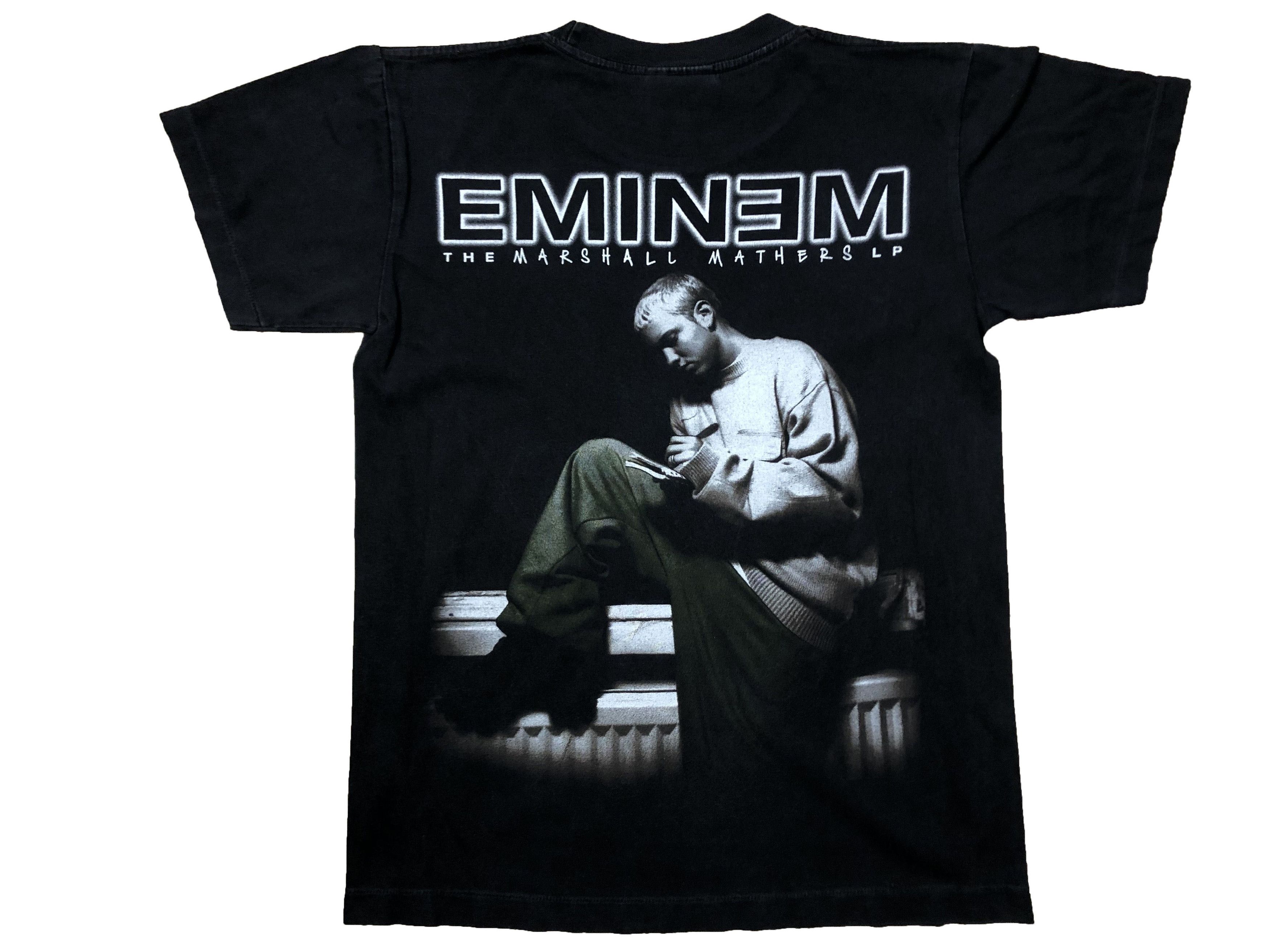 Eminem × Rap Tees × Vintage Vintage Eminem The Marshall Mathers Rap Tee Shirt Y2K Hype Size US M / EU 48-50 / 2 - 2 Thumbnail