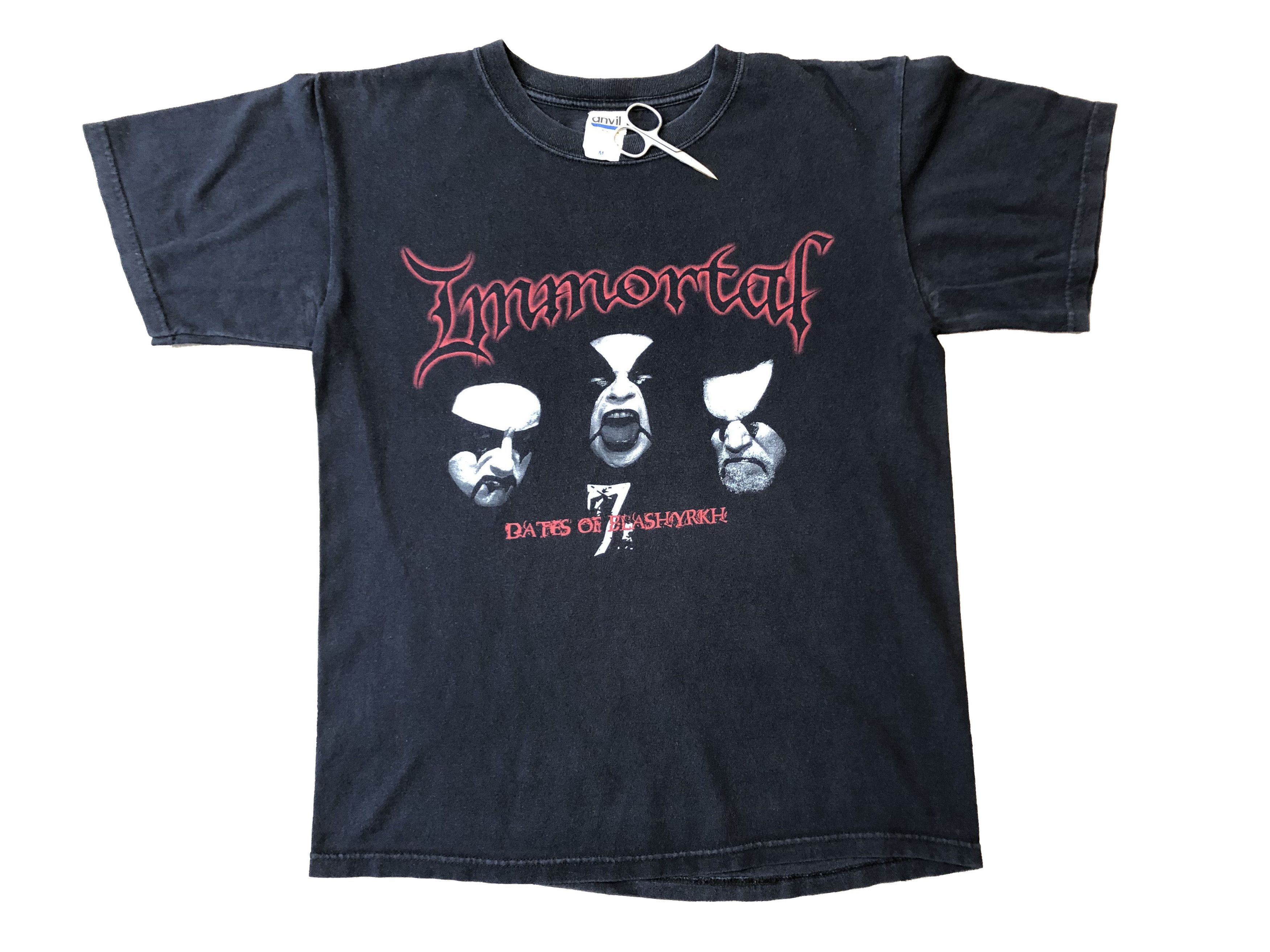 Band Tees × Vintage VIntage Immortal 7 dates Band Tee Anvil Shirt Y2K Hype Drill Size US M / EU 48-50 / 2 - 1 Thumbnail
