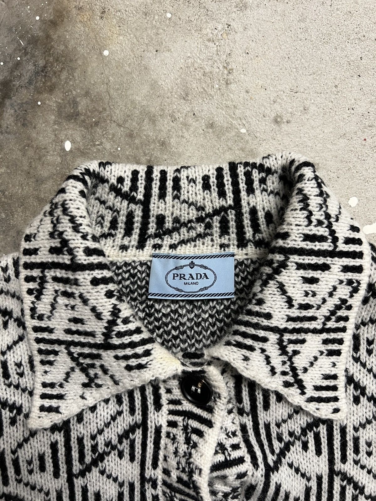 Prada FW21 Jacquard Cardigan Size US L / EU 52-54 / 3 - 2 Thumbnail