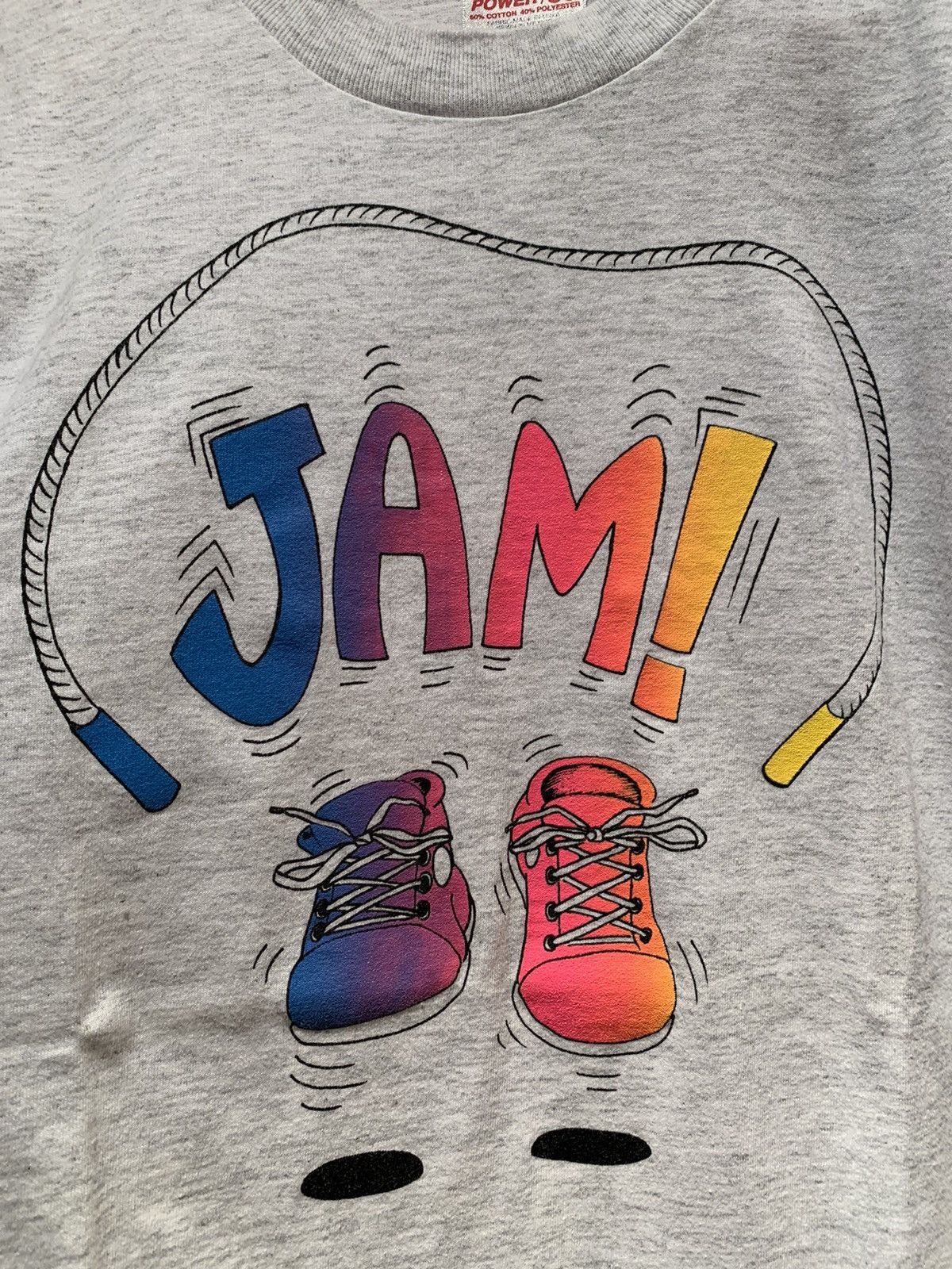 Vintage *RARE* Vintage JAM! Jump Rope Single Stitch Oneita T-Shirt L Size L / US 10 / IT 46 - 2 Thumbnail