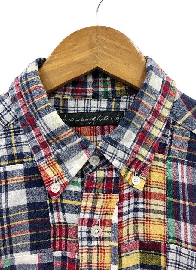 Beams Japan Beams Madras Patchwork design shirt Size US M / EU 48-50 / 2 - 2 Thumbnail