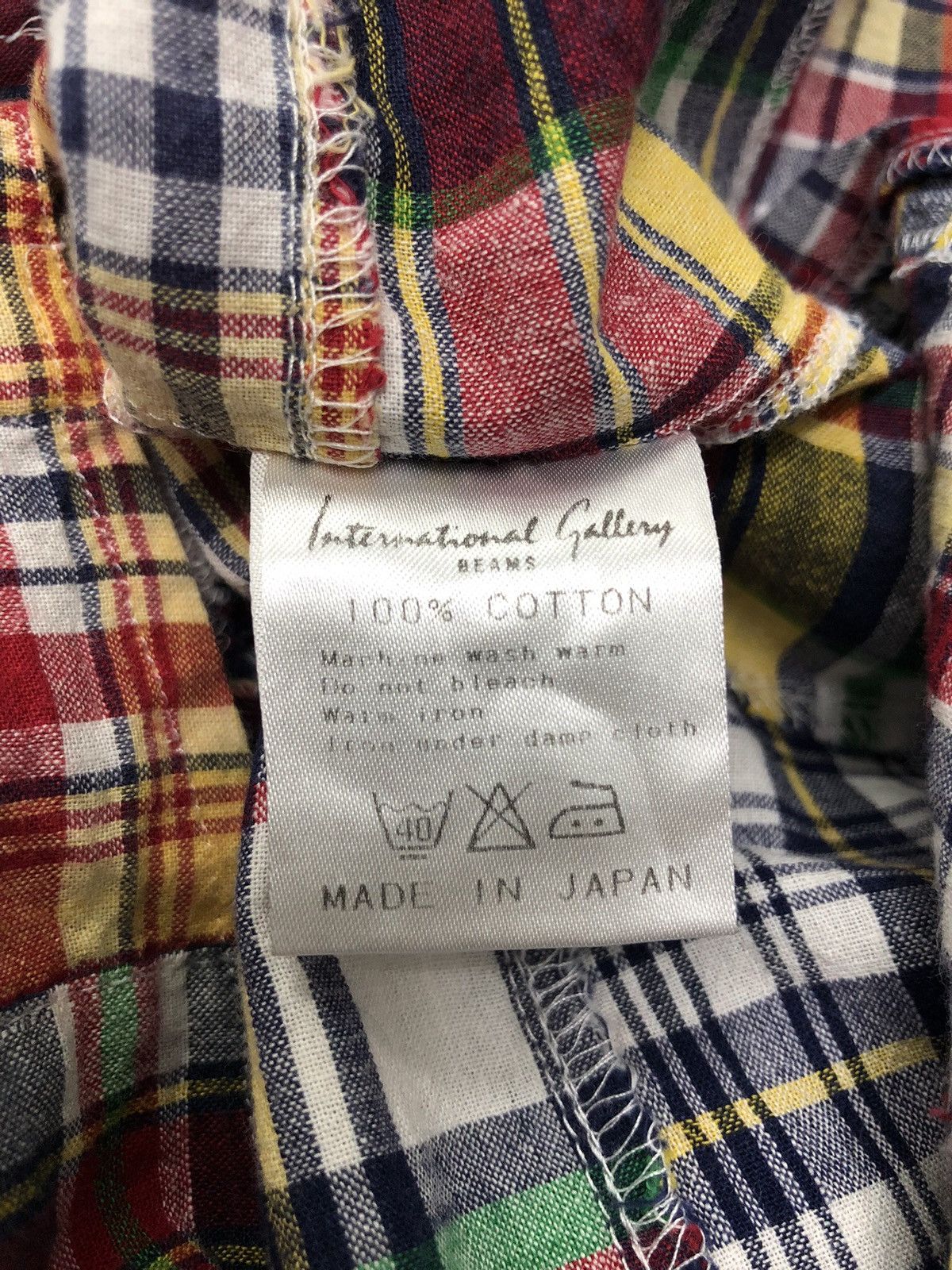 Beams Japan Beams Madras Patchwork design shirt Size US M / EU 48-50 / 2 - 14 Thumbnail