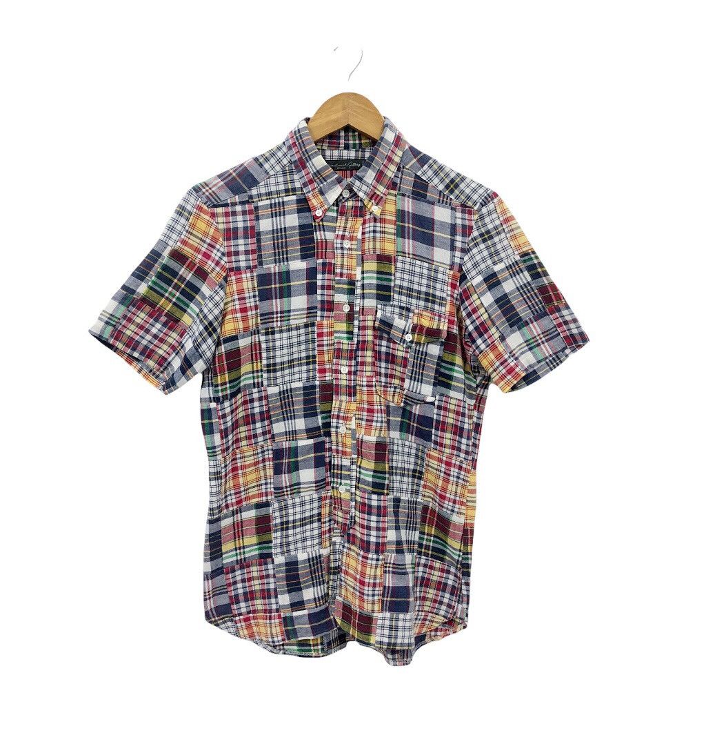 Beams Japan Beams Madras Patchwork design shirt Size US M / EU 48-50 / 2 - 3 Thumbnail