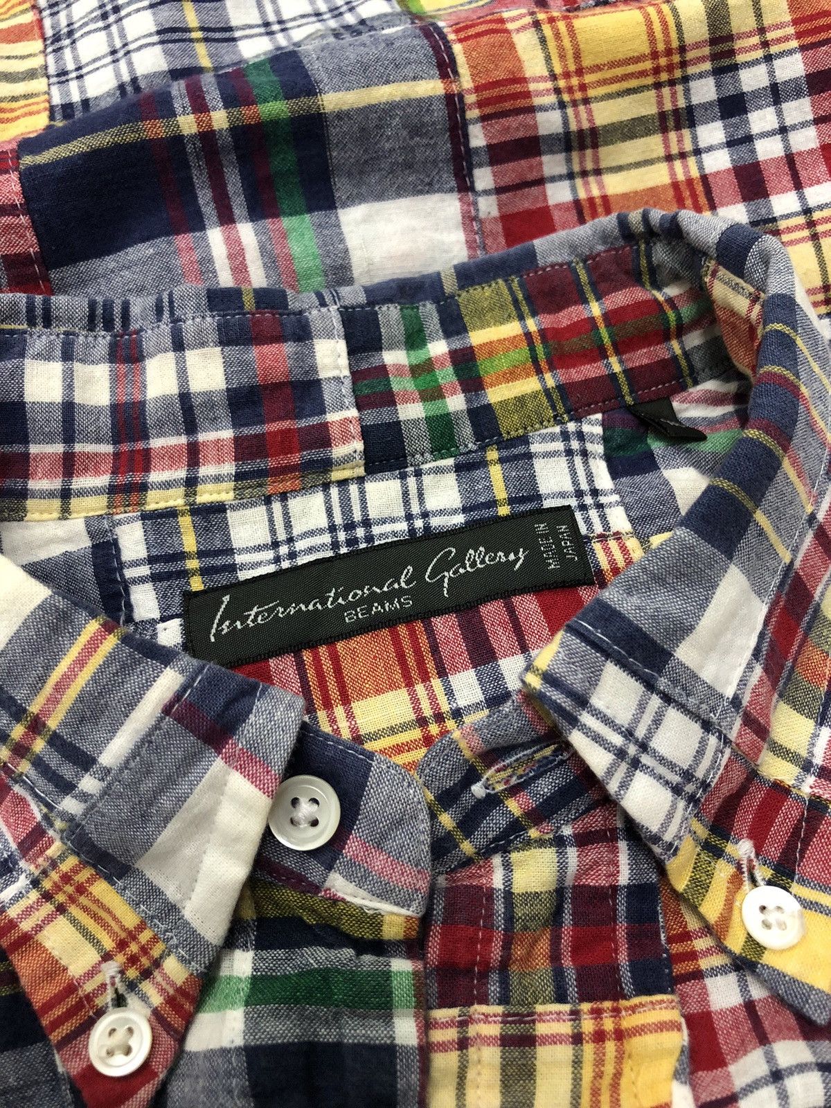 Beams Japan Beams Madras Patchwork design shirt Size US M / EU 48-50 / 2 - 10 Thumbnail