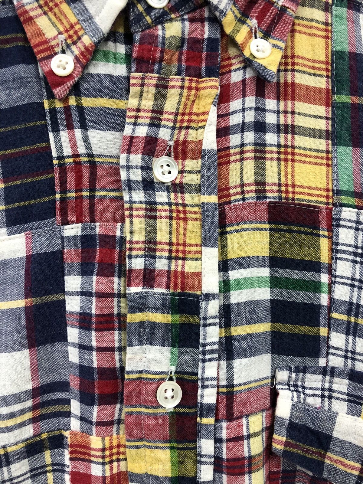 Beams Japan Beams Madras Patchwork design shirt Size US M / EU 48-50 / 2 - 12 Thumbnail