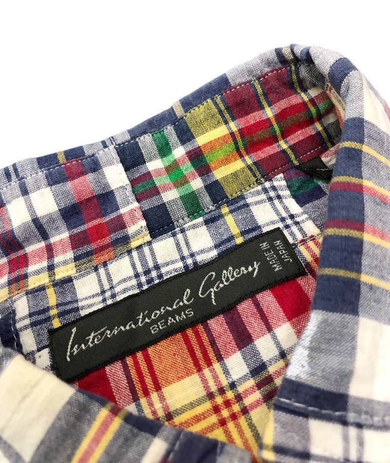 Beams Japan Beams Madras Patchwork design shirt Size US M / EU 48-50 / 2 - 9 Thumbnail