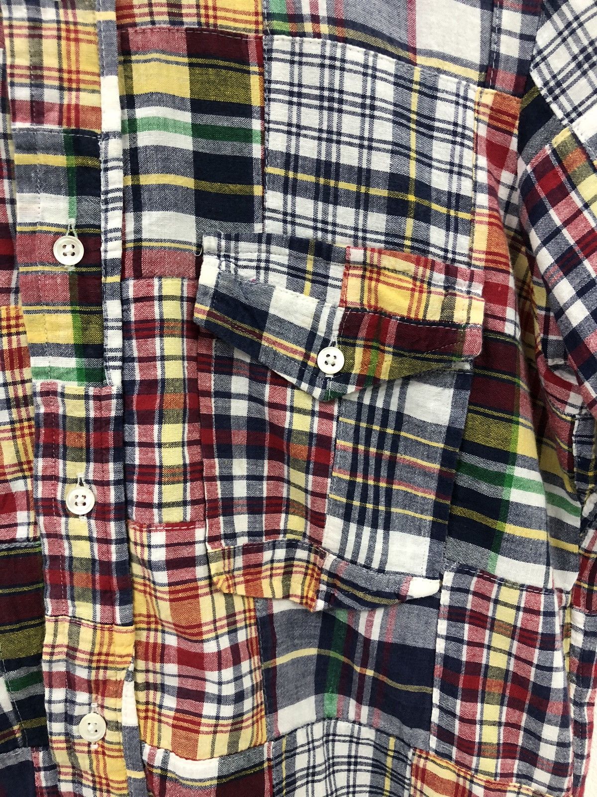 Beams Japan Beams Madras Patchwork design shirt Size US M / EU 48-50 / 2 - 13 Thumbnail
