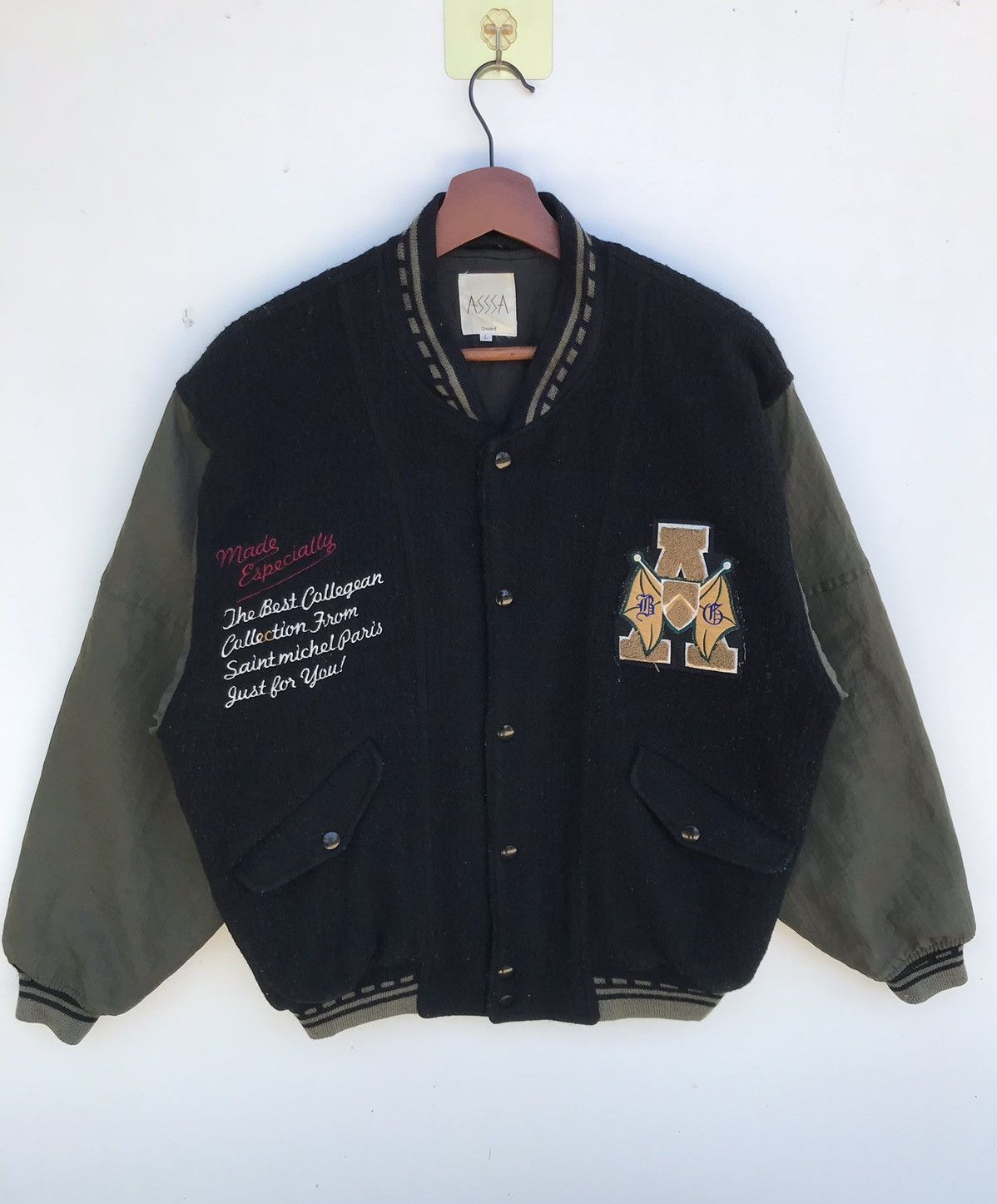 Vintage 90s Vintage Asssa Studio Varsity Jacket Size US L / EU 52-54 / 3 - 2 Thumbnail