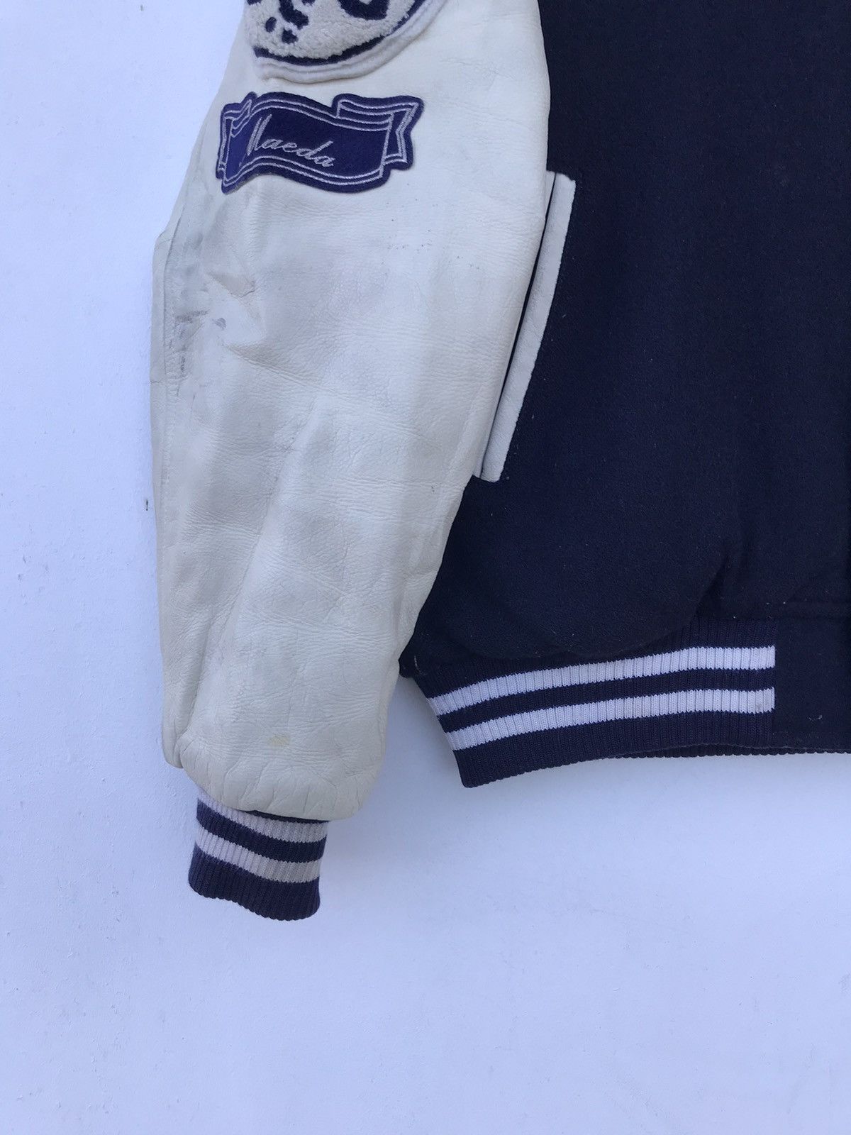 Vintage Vintage Montys Varsity Jacket Leather Sleeve Size US M / EU 48-50 / 2 - 15 Thumbnail