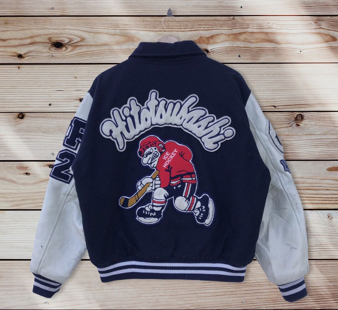 Vintage Vintage Montys Varsity Jacket Leather Sleeve Size US M / EU 48-50 / 2 - 1 Thumbnail