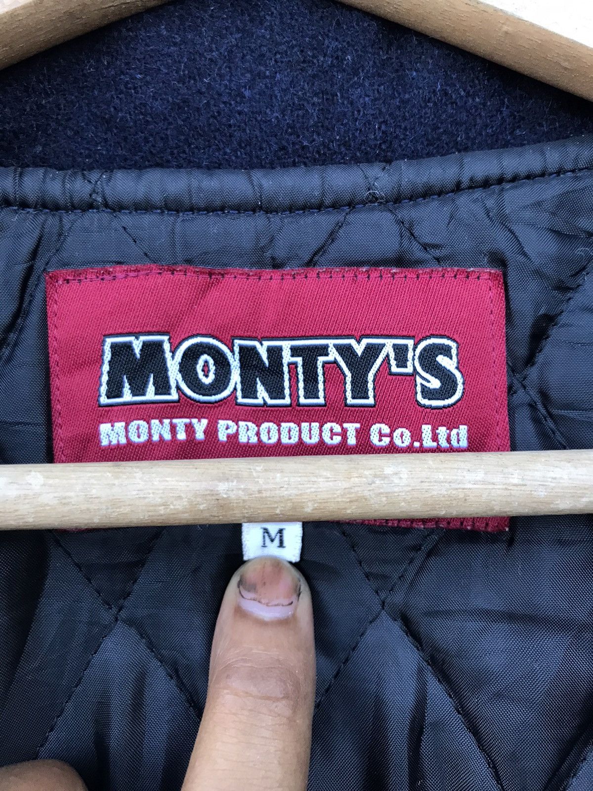Vintage Vintage Montys Varsity Jacket Leather Sleeve Size US M / EU 48-50 / 2 - 3 Thumbnail