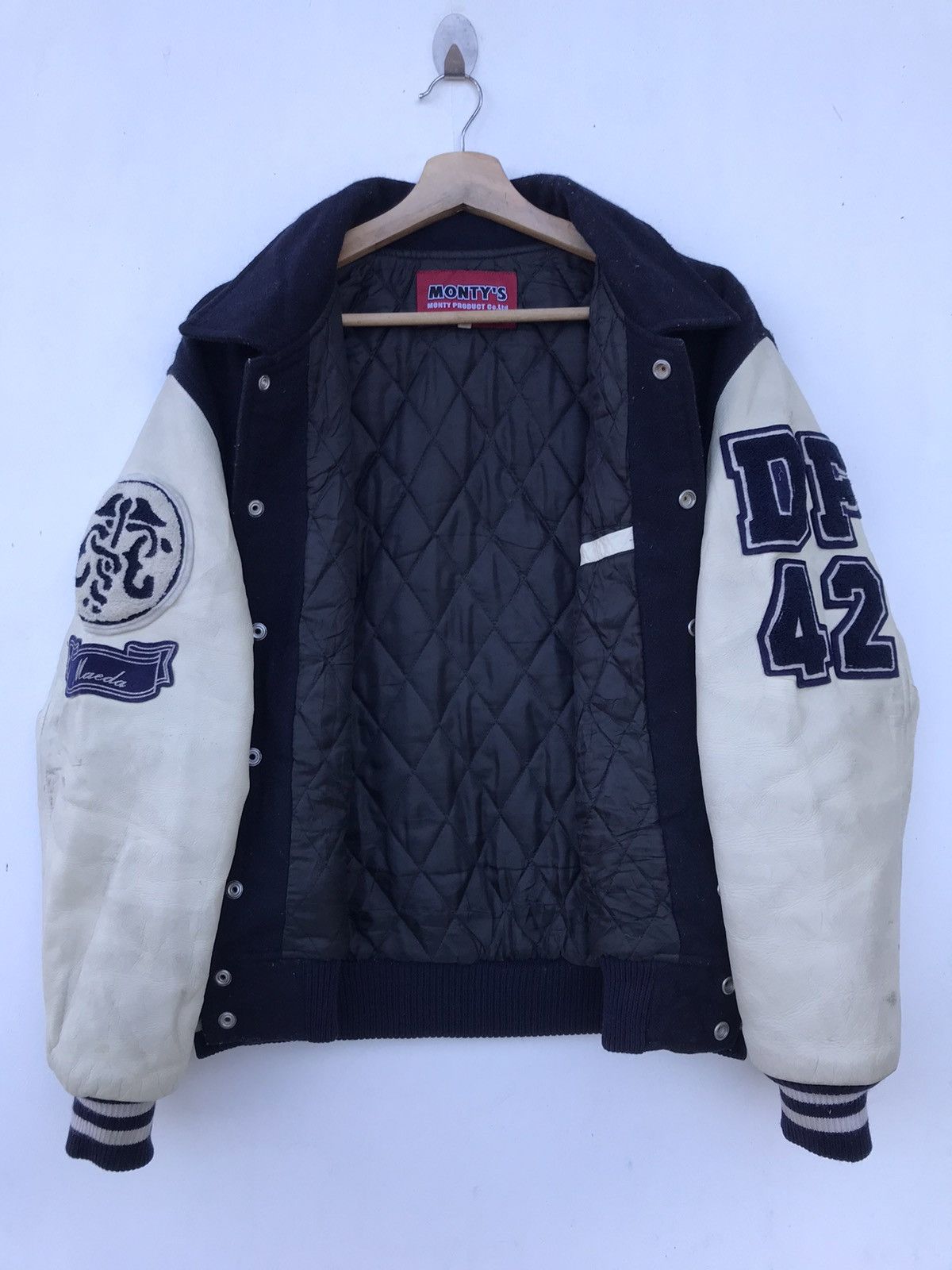 Vintage Vintage Montys Varsity Jacket Leather Sleeve Size US M / EU 48-50 / 2 - 4 Thumbnail
