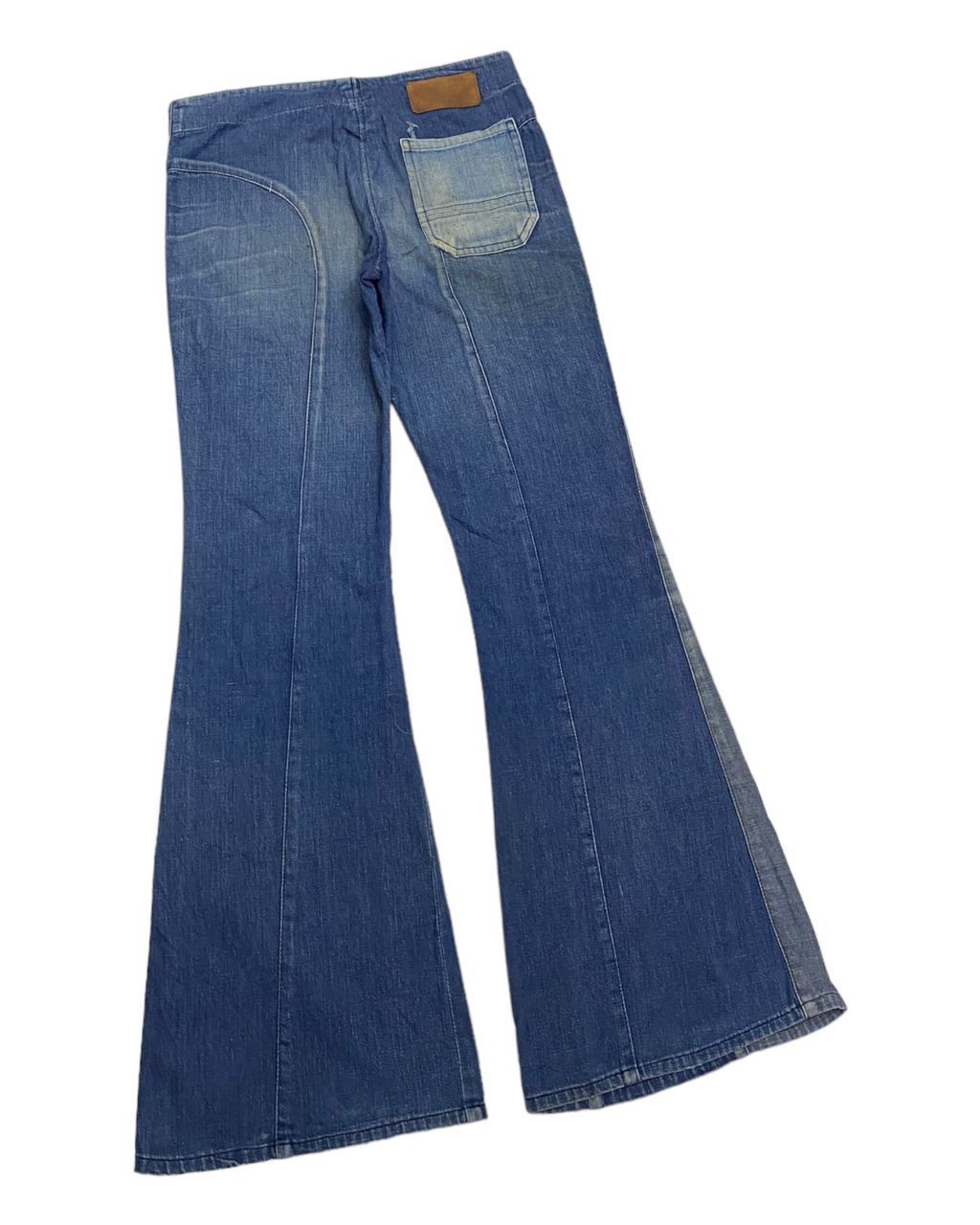 Hysteric Glamour × If Six Was Nine 🔥HYSTERIC GLAMOUR STYLE DENIM PATCHWORK DOUBLE TONE JEANS Size US 28 / EU 44 - 8 Thumbnail