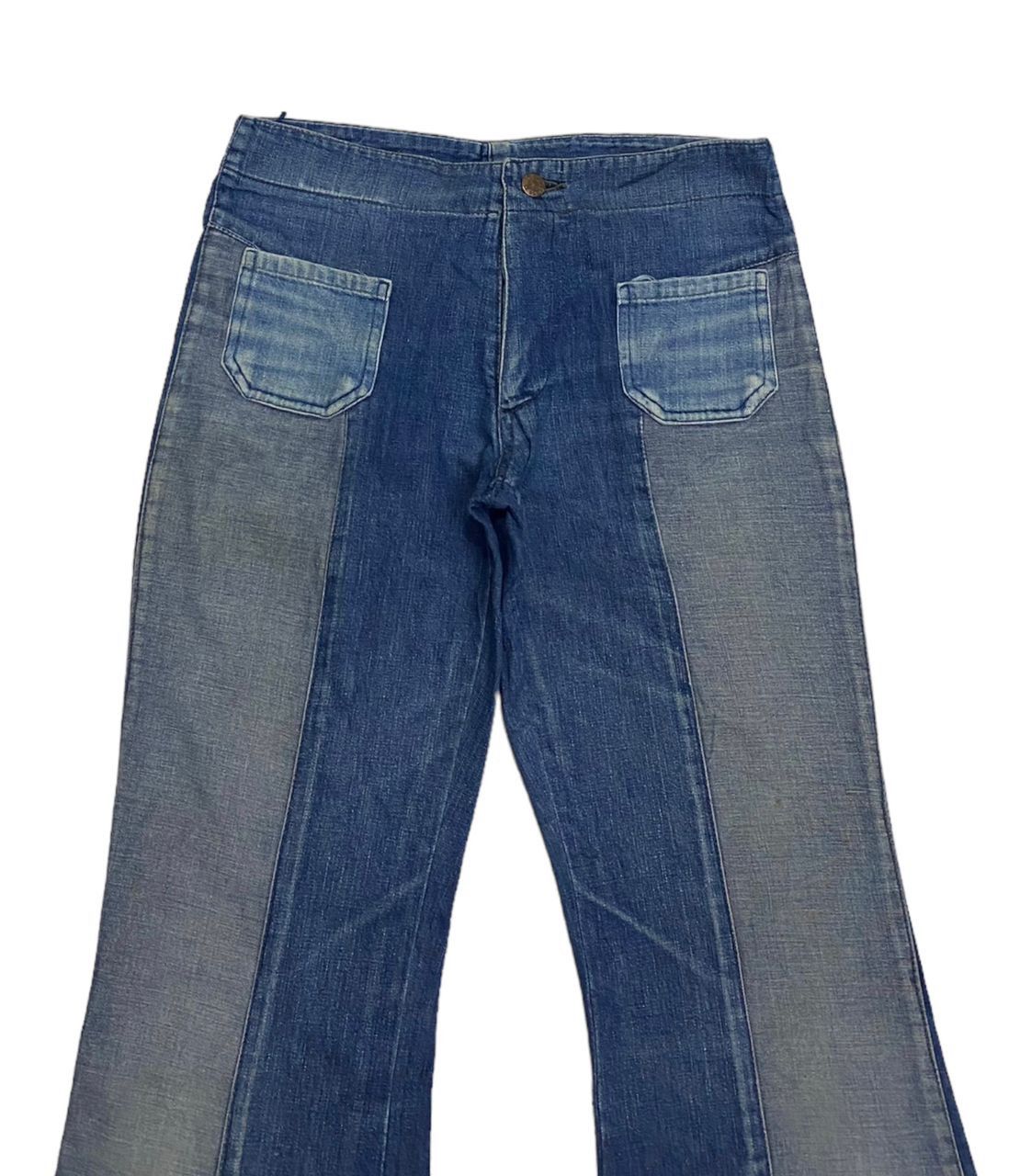 Hysteric Glamour × If Six Was Nine 🔥HYSTERIC GLAMOUR STYLE DENIM PATCHWORK DOUBLE TONE JEANS Size US 28 / EU 44 - 9 Thumbnail