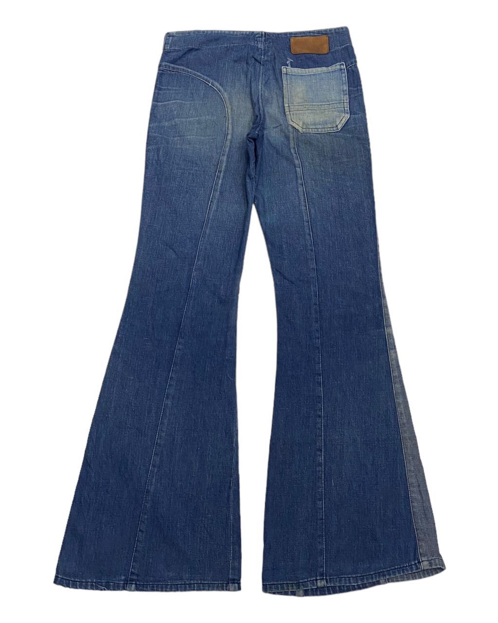 Hysteric Glamour × If Six Was Nine 🔥HYSTERIC GLAMOUR STYLE DENIM PATCHWORK DOUBLE TONE JEANS Size US 28 / EU 44 - 2 Thumbnail