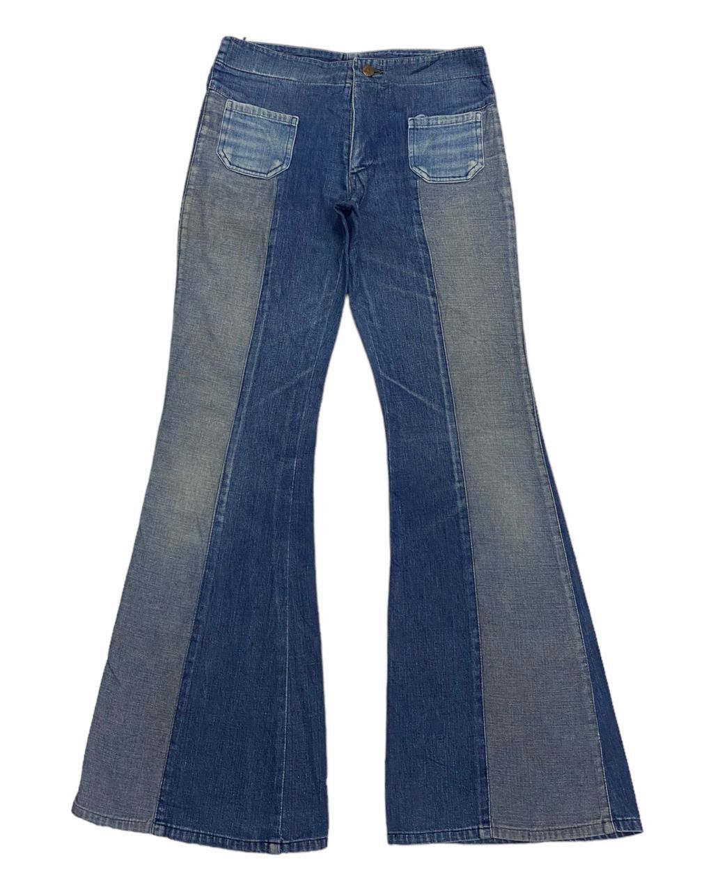 Hysteric Glamour × If Six Was Nine 🔥HYSTERIC GLAMOUR STYLE DENIM PATCHWORK DOUBLE TONE JEANS Size 28" / US 6 / IT 42 - 3 Thumbnail