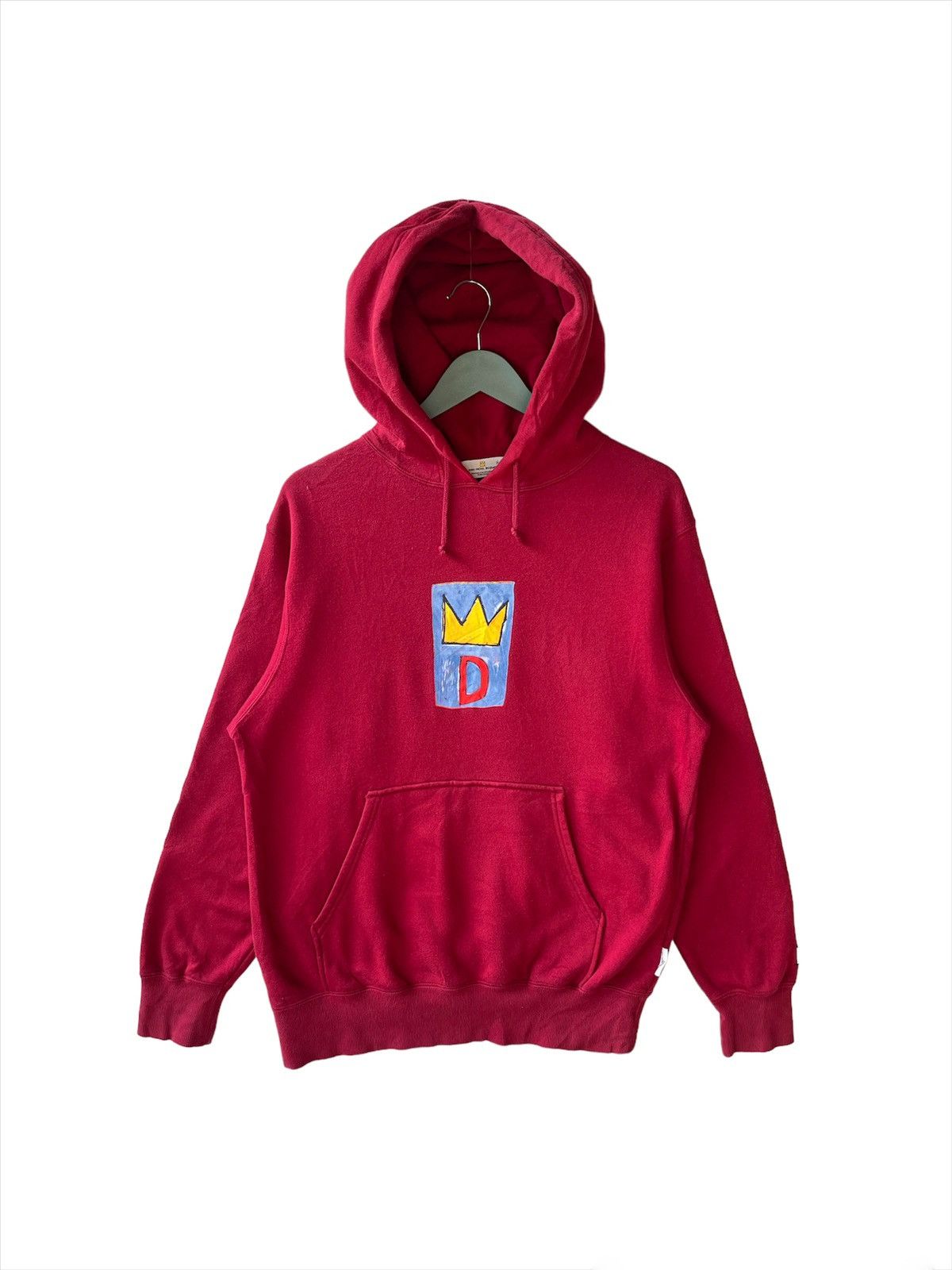 image of Art x Jean Michel Basquiat Vintage Y2K Jean-Michael Basquiat Hoodie in Maroon, Men's (Size Medium)