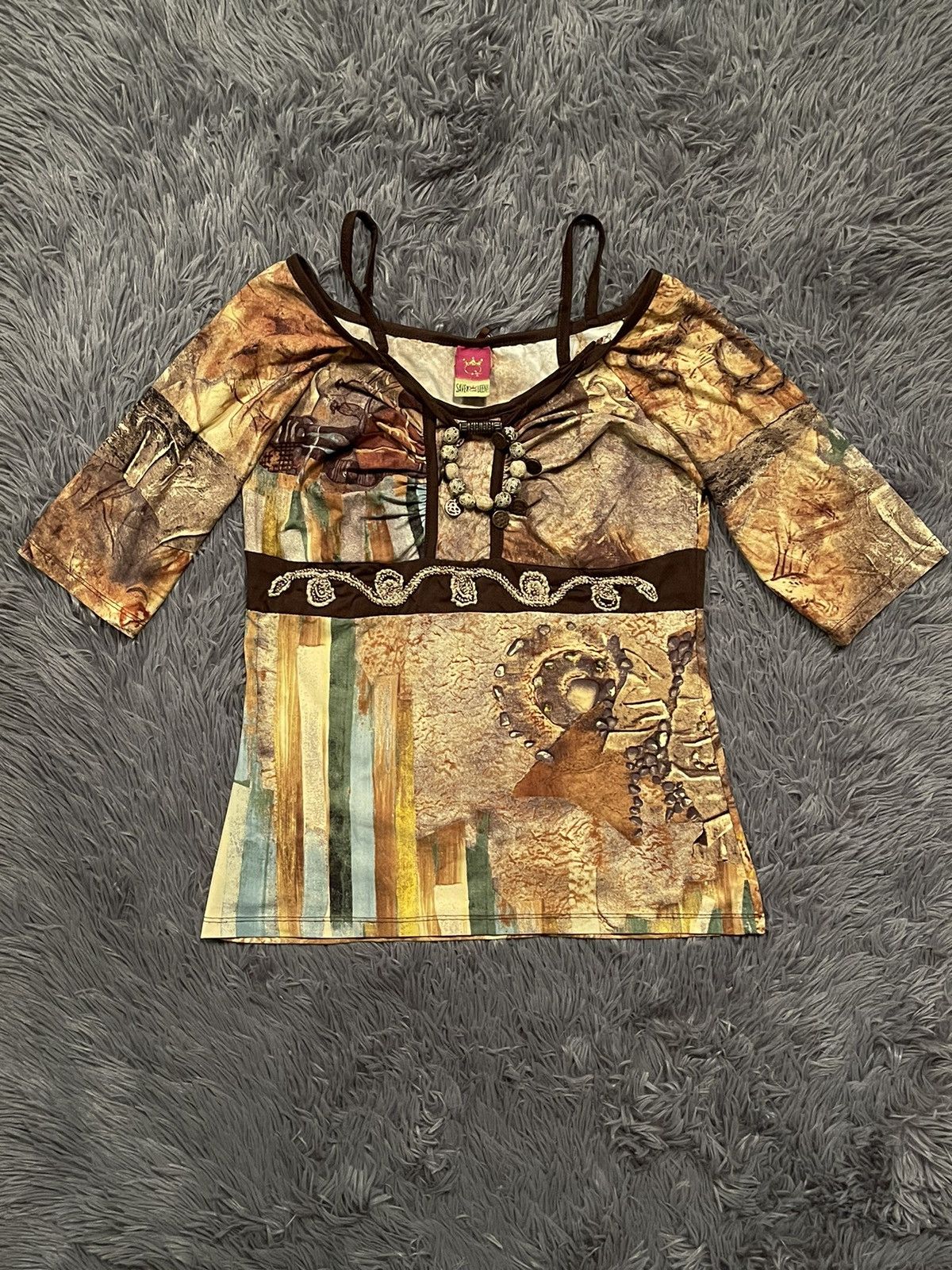 Vintage Save the Queen Y2K vtg avant garde JPG style mesh t-shirt Size M / US 6-8 / IT 42-44 - 1 Thumbnail