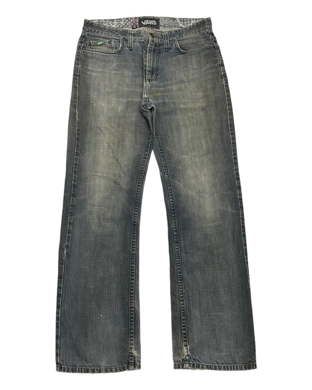 image of Rusty Vans Distressed Denim Jeans Skateboard in Grey, Men's (Size 32)