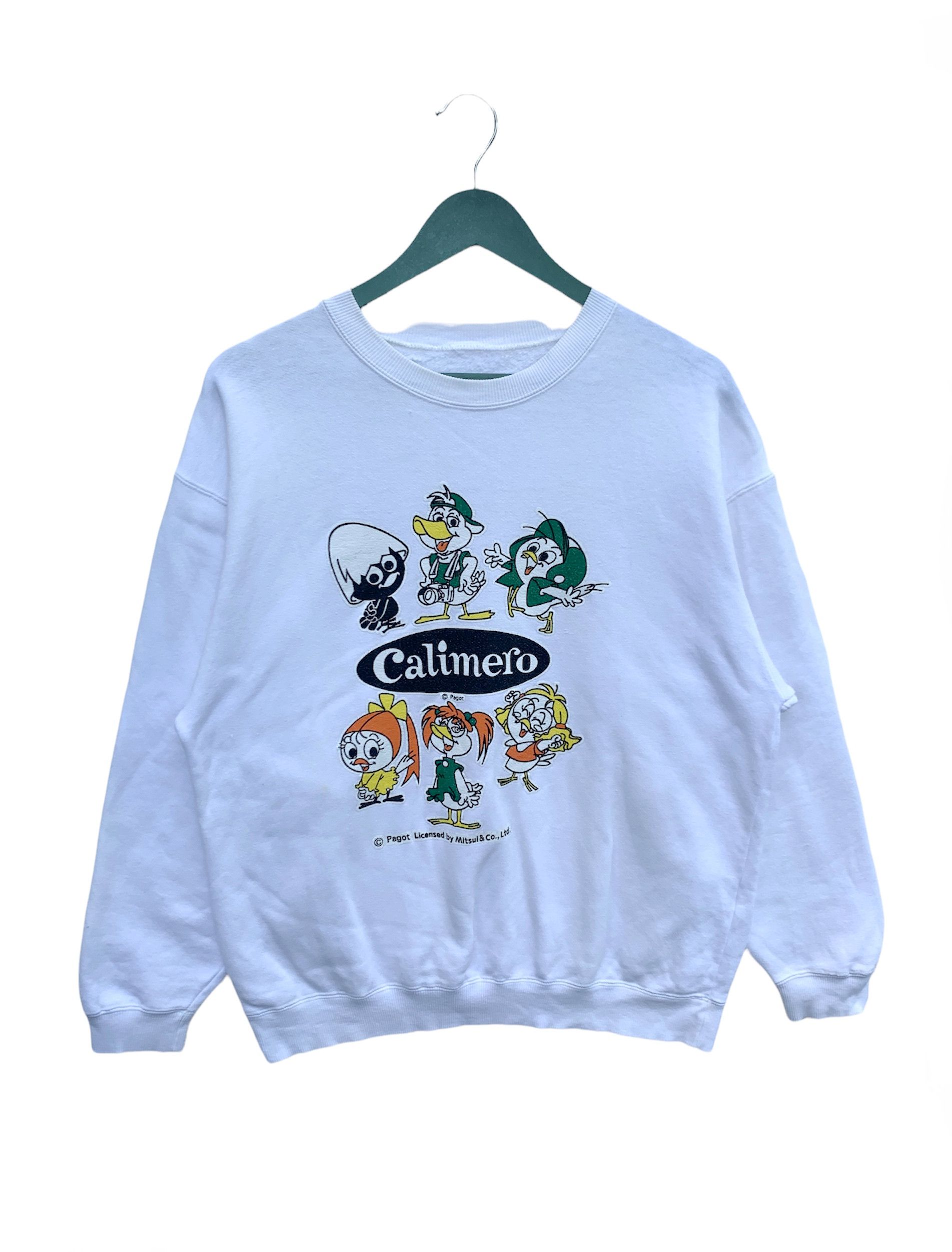 Vintage Vintage 90s Calimero Cartoon Sweatshirt Size US M / EU 48-50 / 2 - 1 Thumbnail