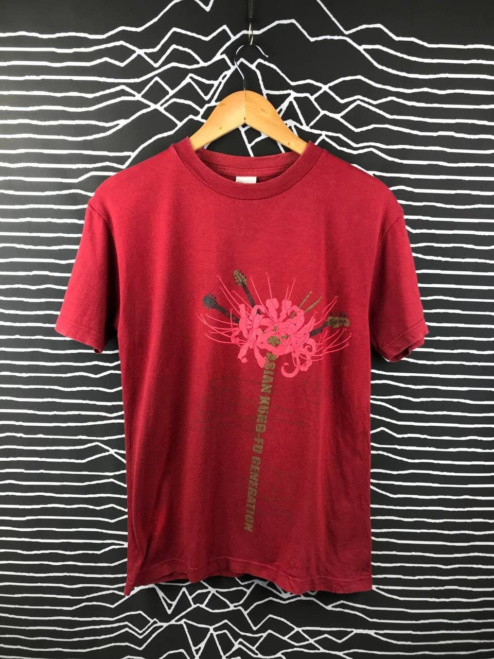 image of Anima x Band Tees VTG Asian Kungfu Generation Band Naruto Song Tee in Burgundy, Men's (Size Small)