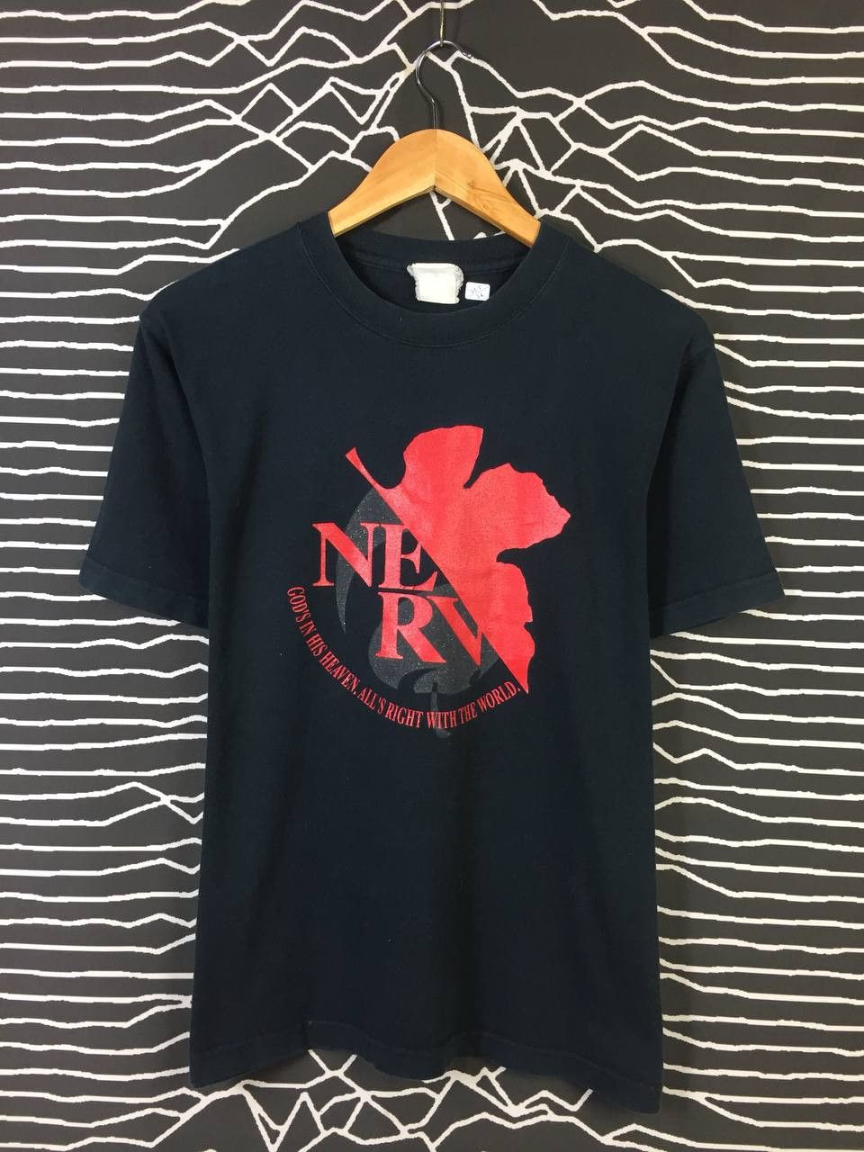 Anime Vtg Neon Genesis Evangelion Nerv Logo Tee Size US M / EU 48-50 / 2 - 1 Thumbnail