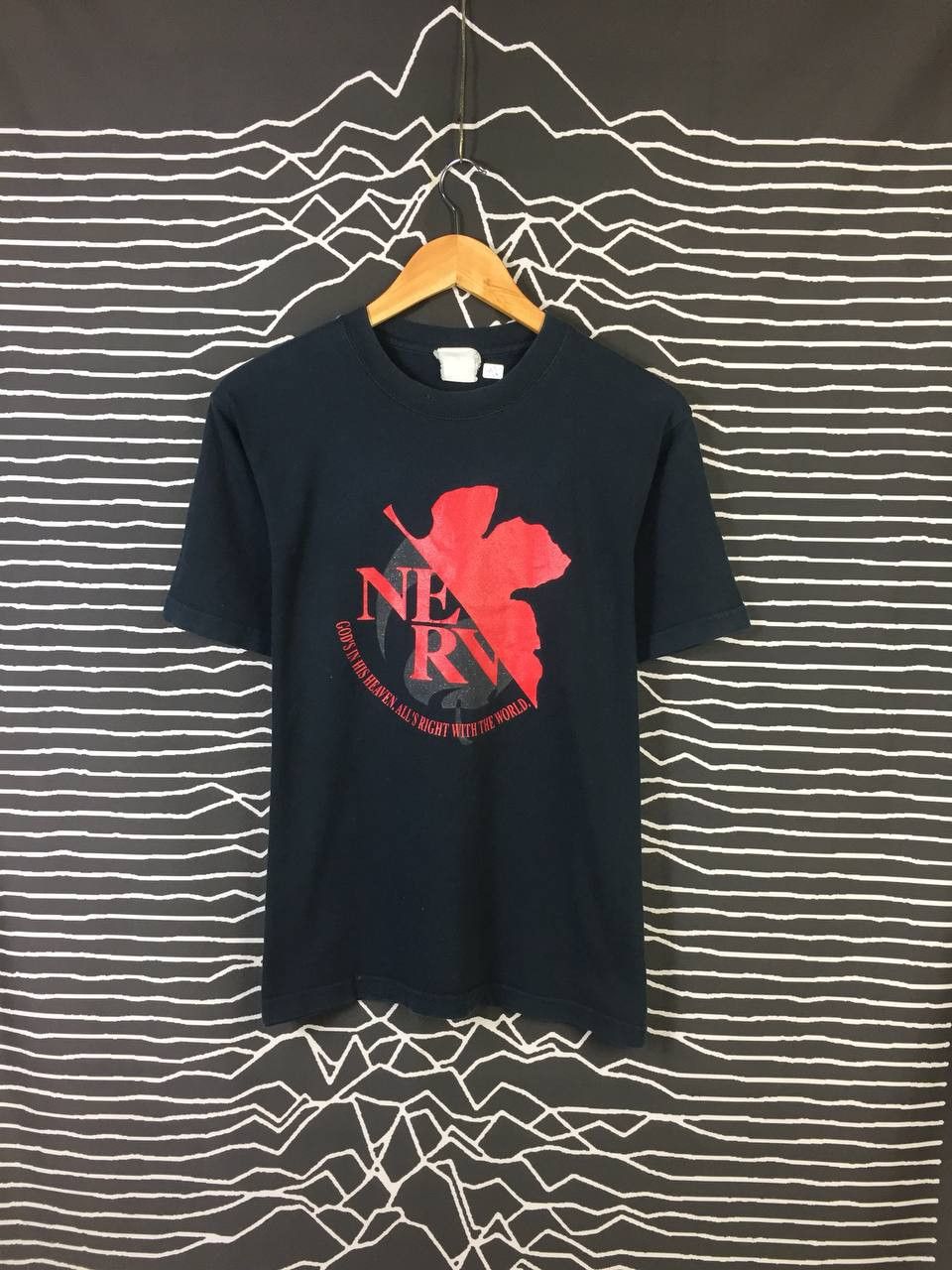 Anime Vtg Neon Genesis Evangelion Nerv Logo Tee Size US M / EU 48-50 / 2 - 2 Thumbnail