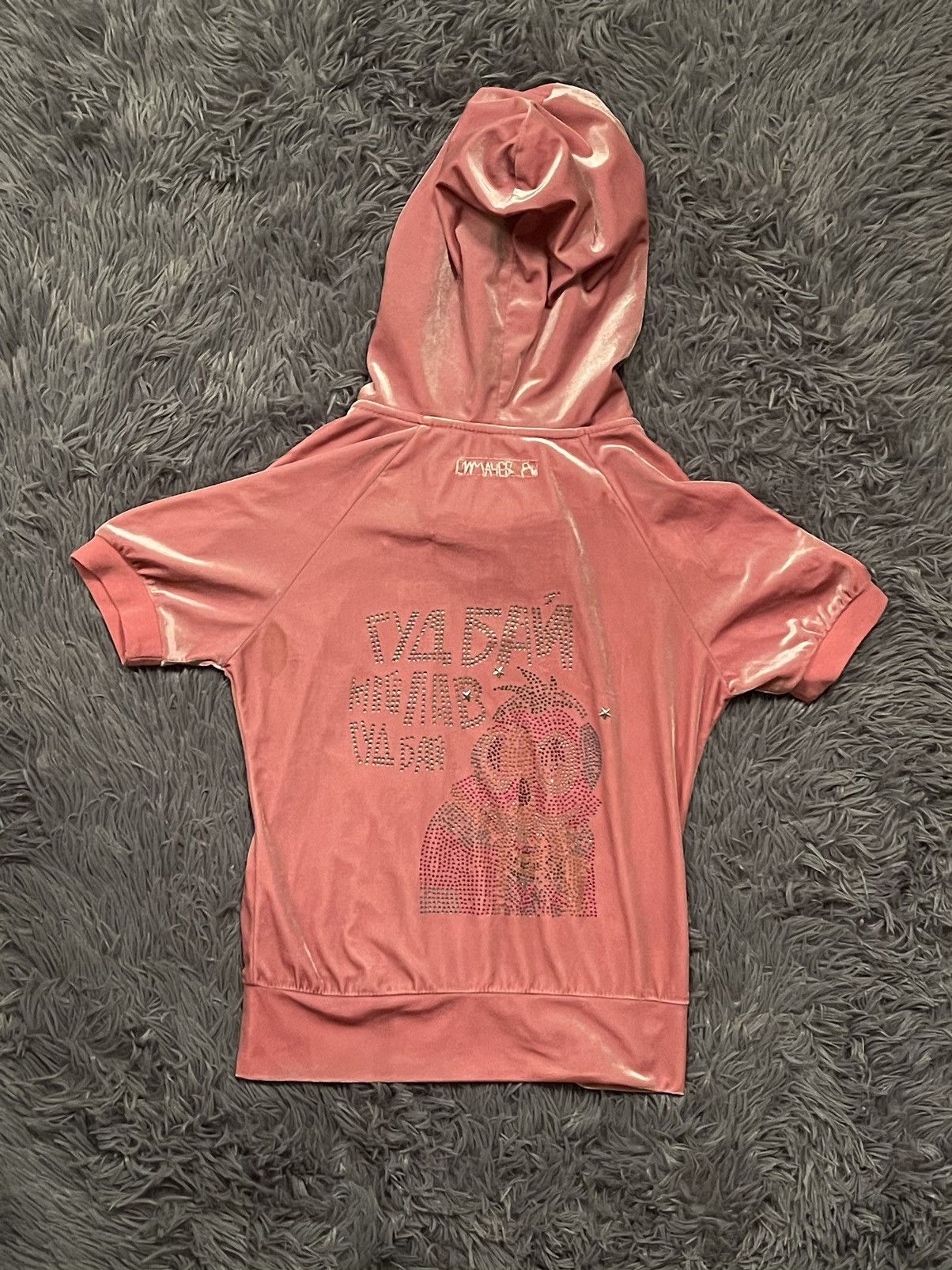 Denis Simachev Denis Simachev Y2K vintage Good bye my love velour hoodie Size M / US 6-8 / IT 42-44 - 1 Thumbnail