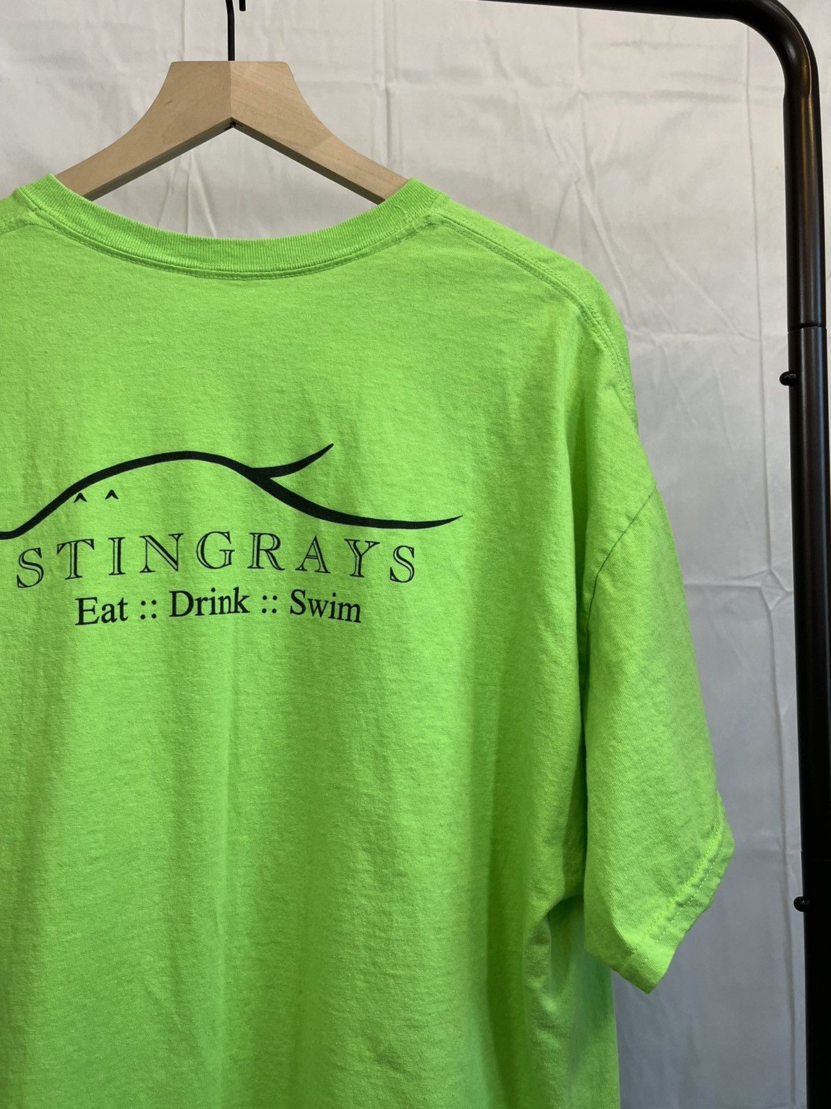 Vintage Vintage Boxy Lime Green Stingrays Big XXL XXXL Tee Size US XXL / EU 58 / 5 - 5 Thumbnail