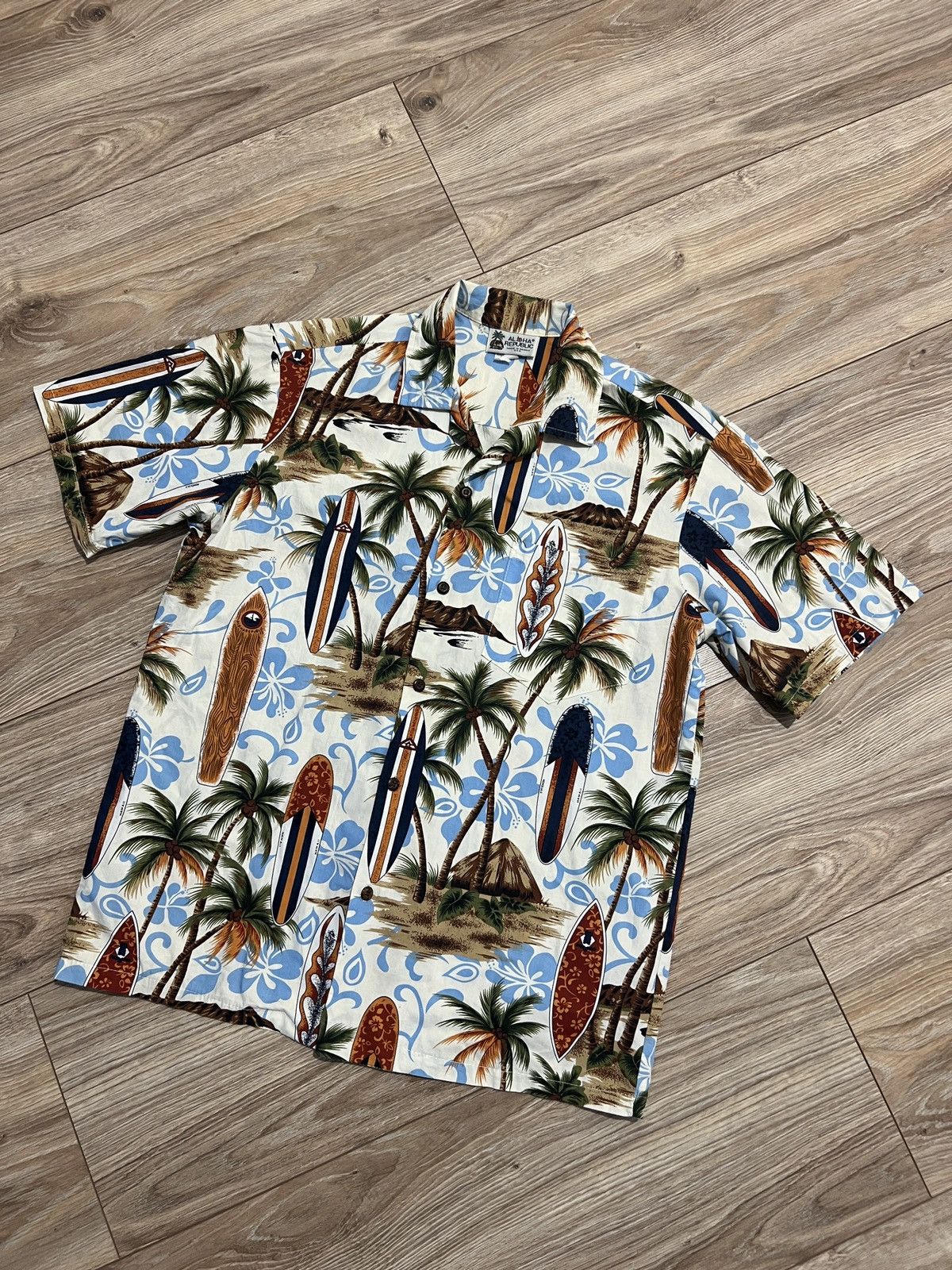 Vintage Shirt Alpha Republic Hawaii Surfing Made In USA Size US M / EU 48-50 / 2 - 1 Thumbnail