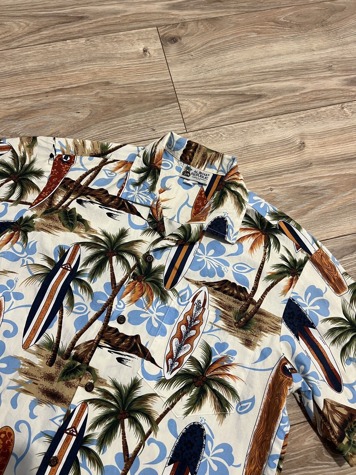 Vintage Shirt Alpha Republic Hawaii Surfing Made In USA Size US M / EU 48-50 / 2 - 2 Thumbnail
