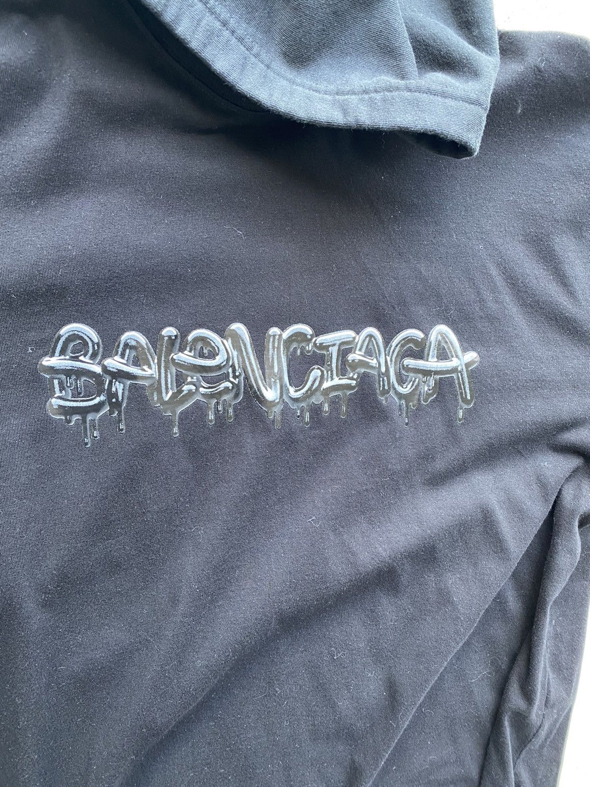 Balenciaga BALENCIAGA SLIME LOGO LAYERED HOODIE Size US L / EU 52-54 / 3 - 3 Thumbnail
