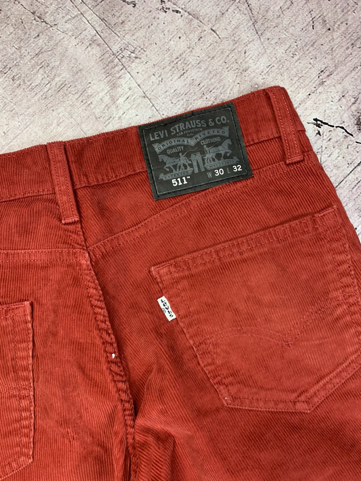 Levi's Levi's 511 Vintage Mens Corduroy Red Pants Jeans Size US 30 / EU 46 - 3 Thumbnail