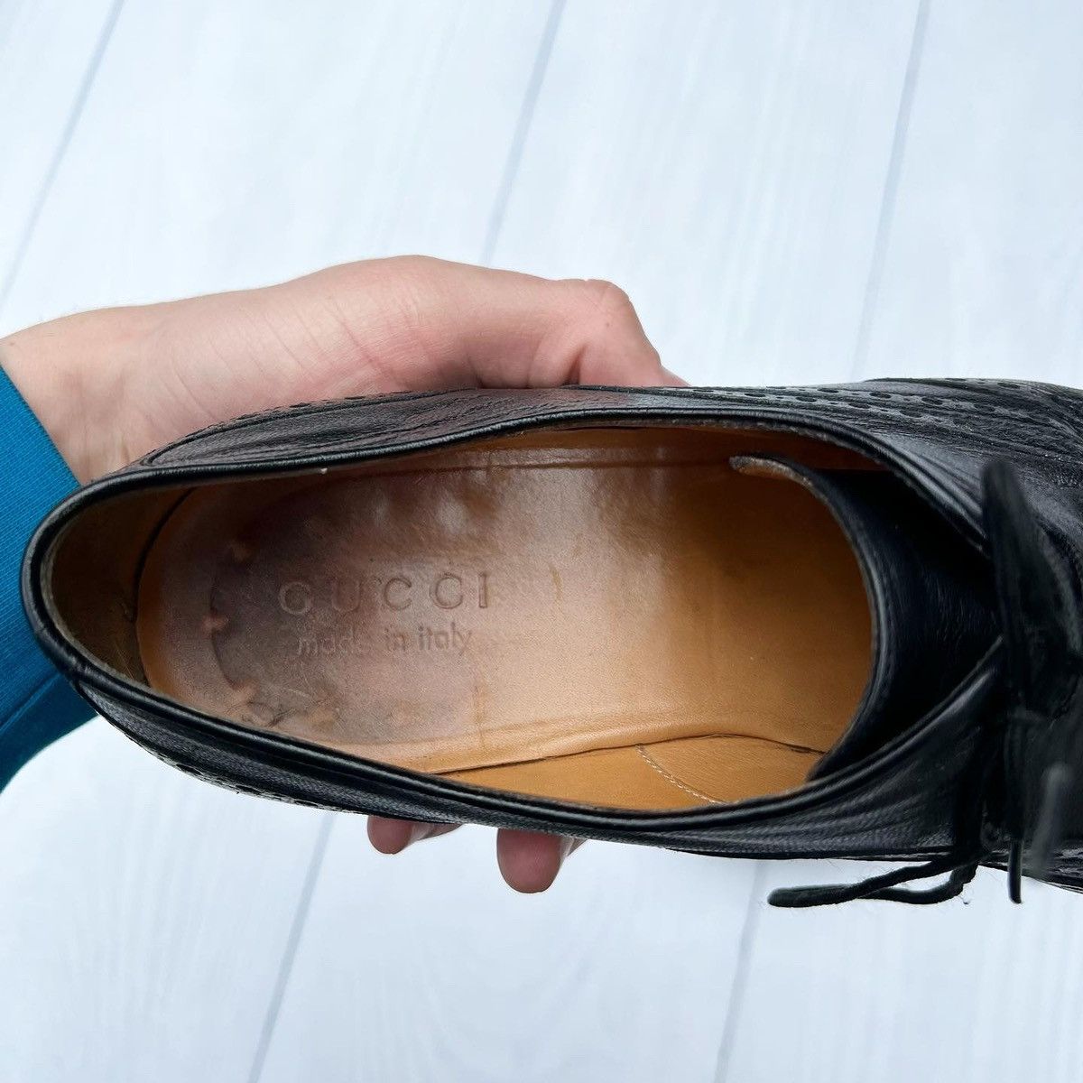 Gucci GUCCI Derby leather brogues Size US 8.5 / EU 41-42 - 9 Thumbnail