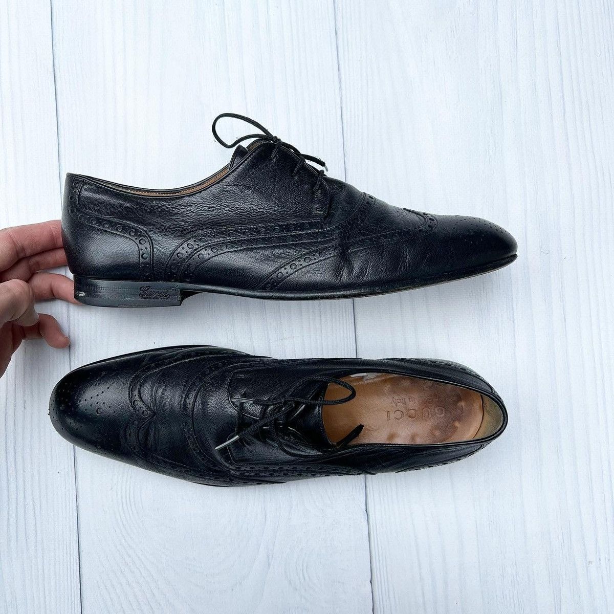 Gucci GUCCI Derby leather brogues Size US 8.5 / EU 41-42 - 1 Thumbnail