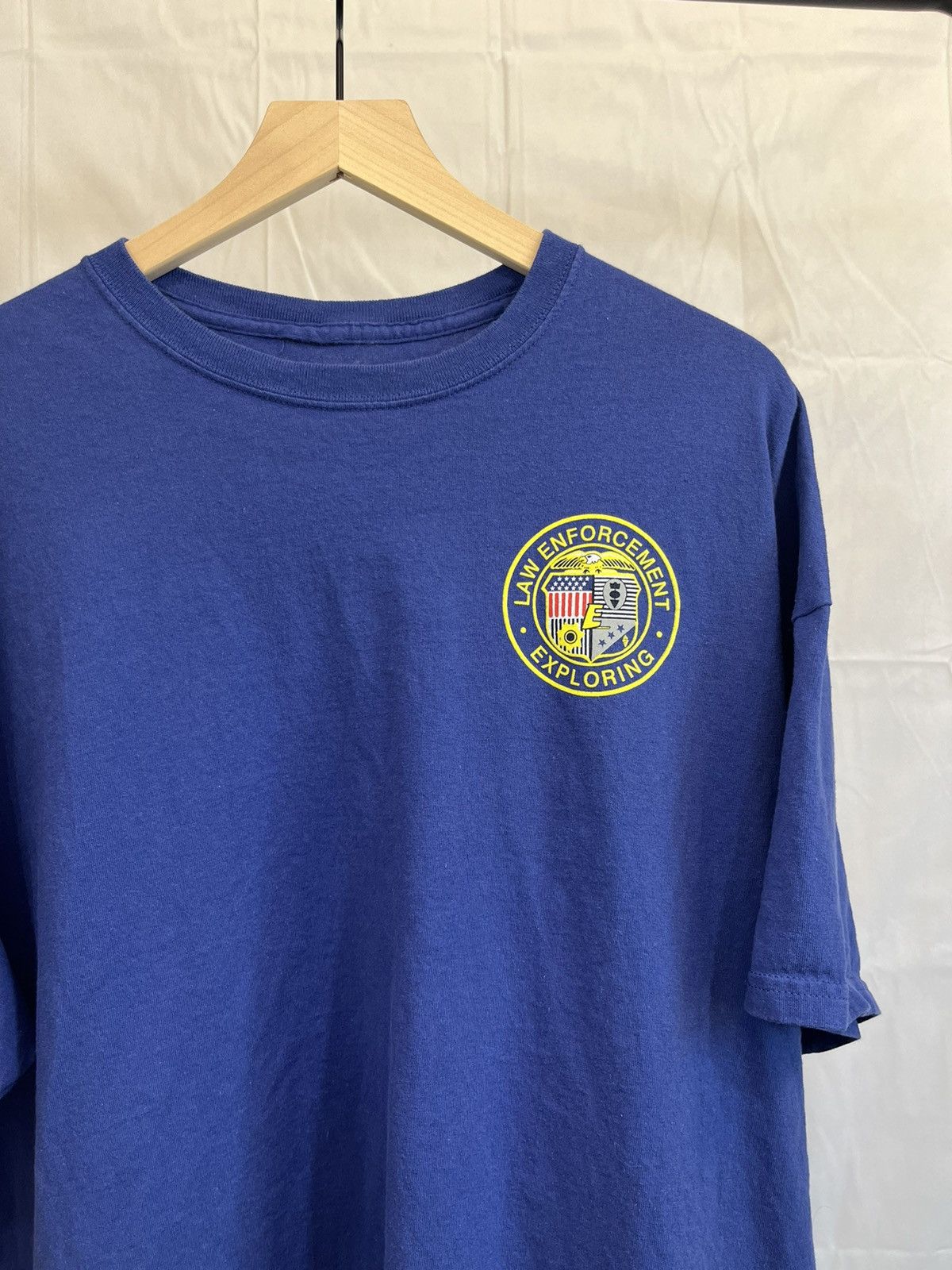 Vintage Blue Law Enforcement Exploring Boxy XXL XXXL Logo Tee Size US XXL / EU 58 / 5 - 2 Thumbnail