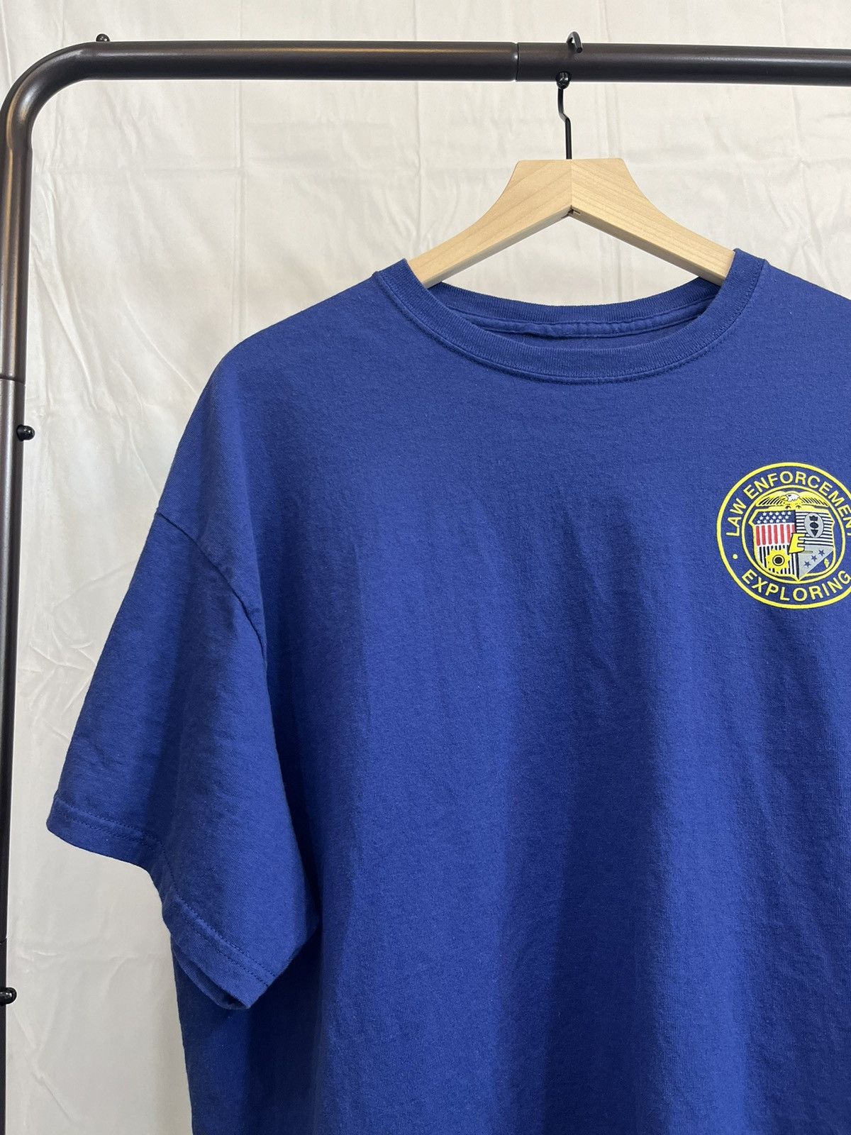 Vintage Blue Law Enforcement Exploring Boxy XXL XXXL Logo Tee Size US XXL / EU 58 / 5 - 5 Thumbnail