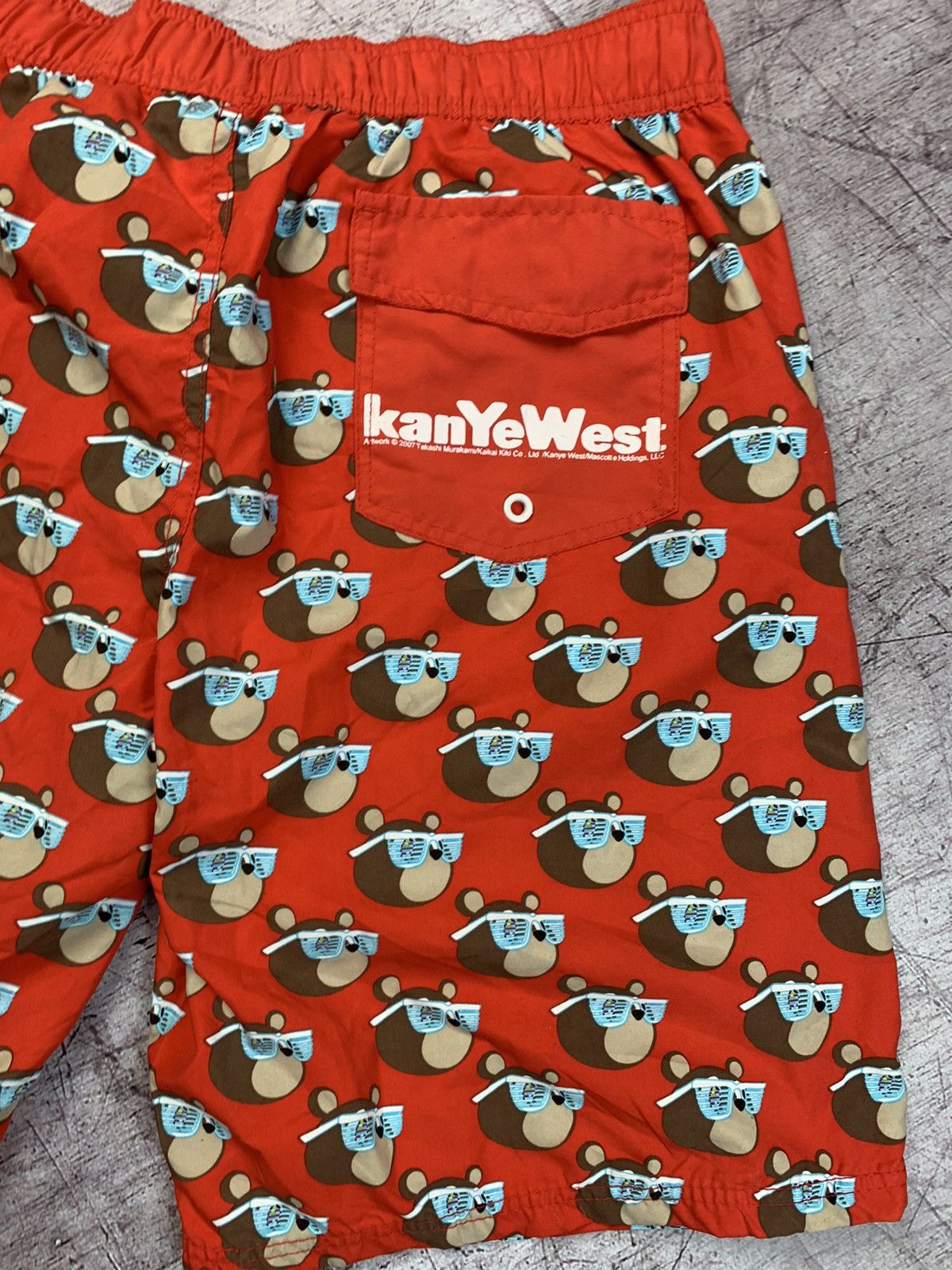 Kanye West × Takashi Murakami 2007 Kanye West x Takashi Murakami Swim Shorts Size US 34 / EU 50 - 8 Thumbnail