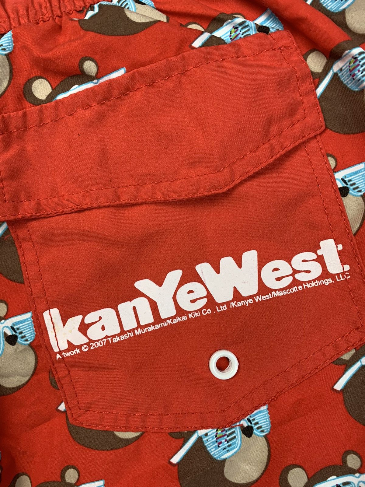Kanye West × Takashi Murakami 2007 Kanye West x Takashi Murakami Swim Shorts Size US 34 / EU 50 - 7 Thumbnail