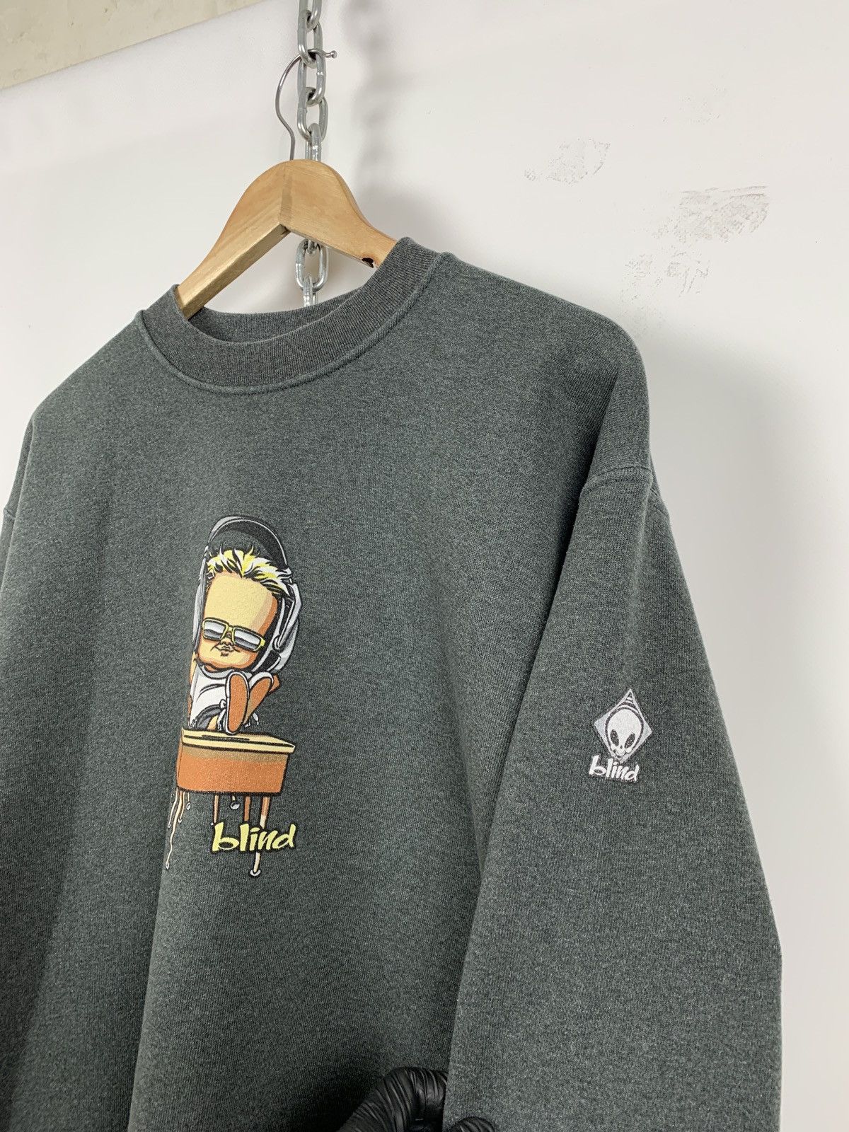 Sex Skateboards Vintage Blind Skateboard Grey Sweatshirt Made In USA Size US M / EU 48-50 / 2 - 3 Thumbnail